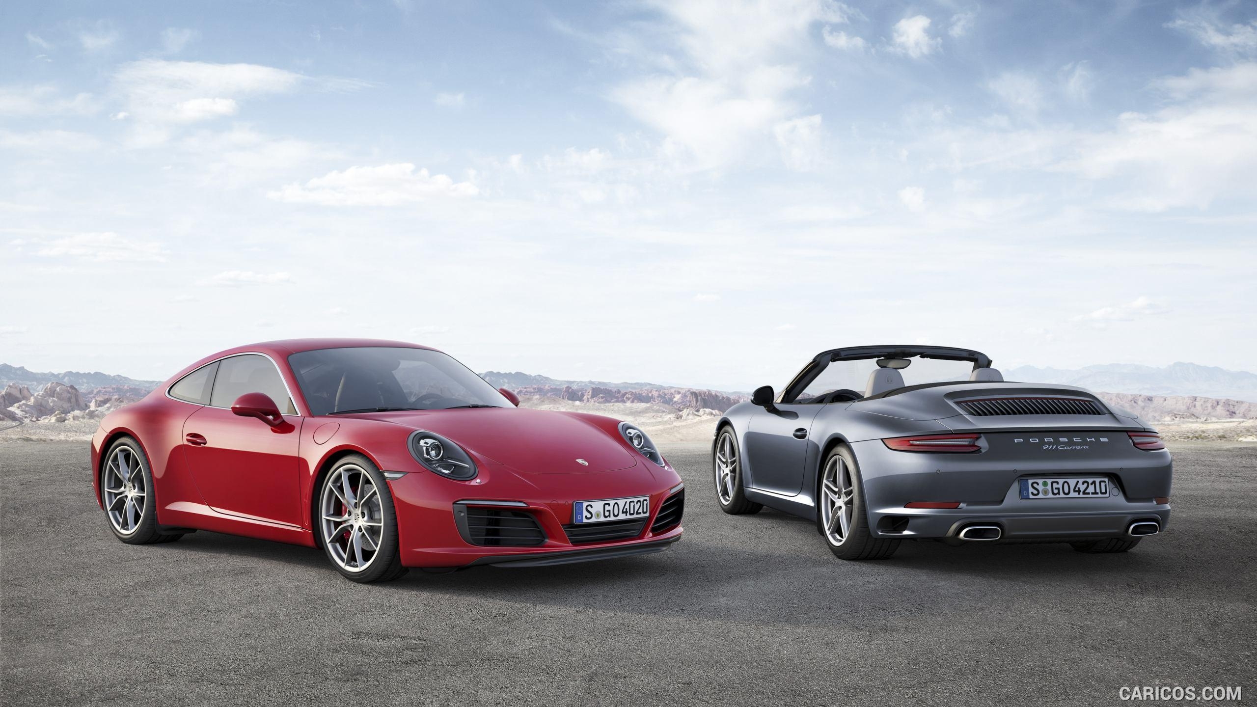 2560x1440 Porsche 911 Carrera S Coupe and 911 Carrera Cabriolet. HD, Desktop