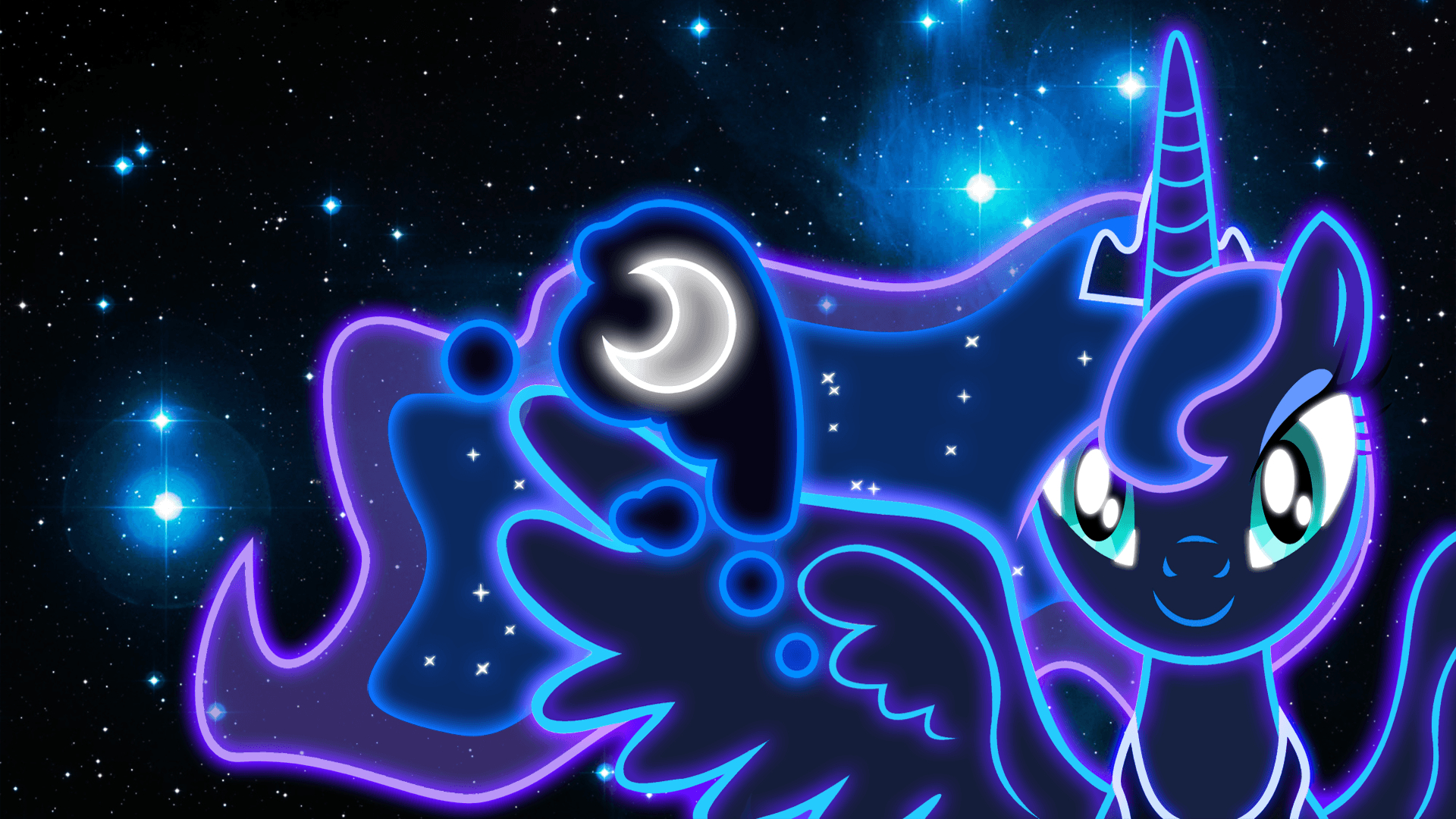 1920x1080 Neon Princess Luna Wallpaper, Desktop