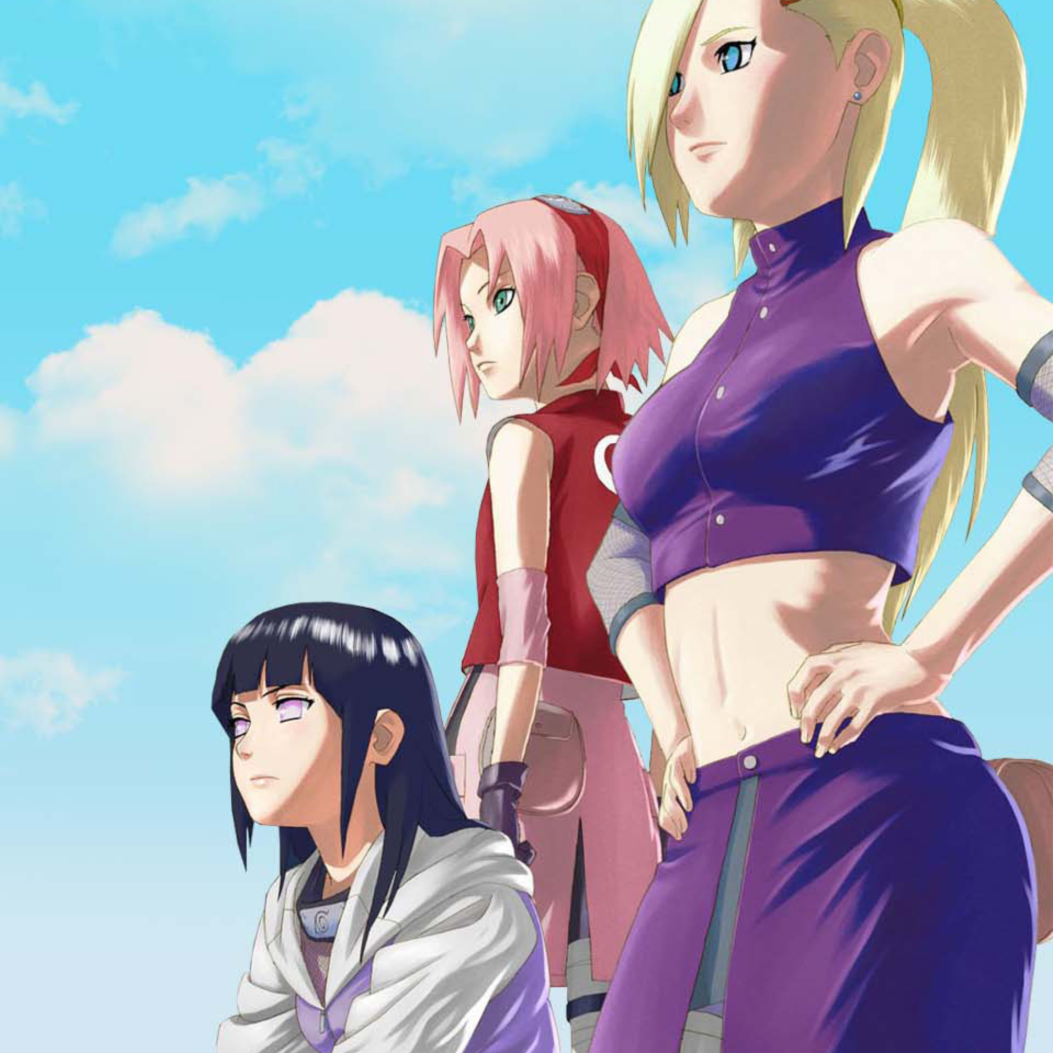 2050x2050 Naruto Girls and Hinata Hyuga Wallpaper for iPad 3, Phone