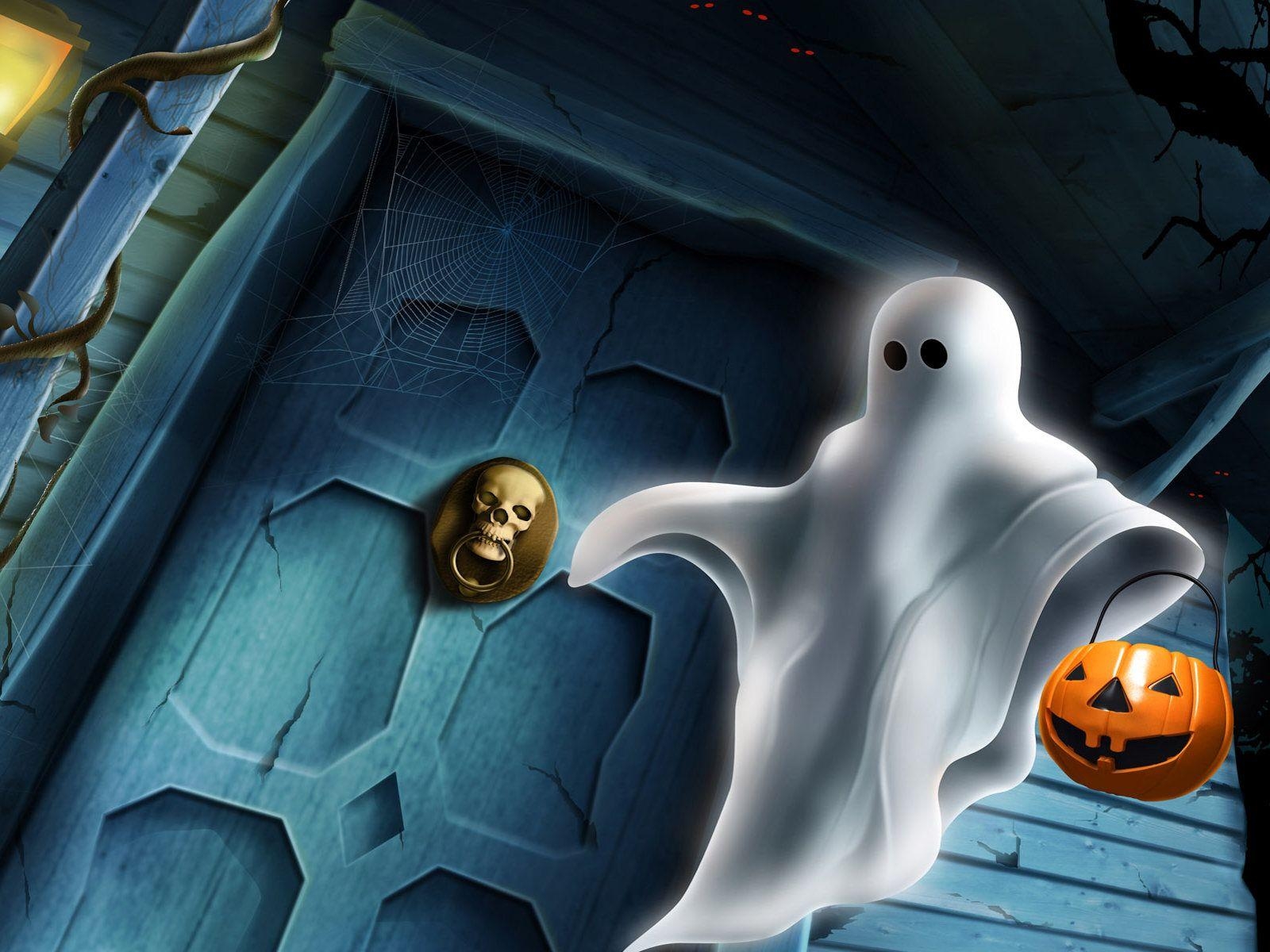 1600x1200 Scary Halloween 2012 HD Wallpaper. Pumpkins, Witches, Spider Web, Desktop