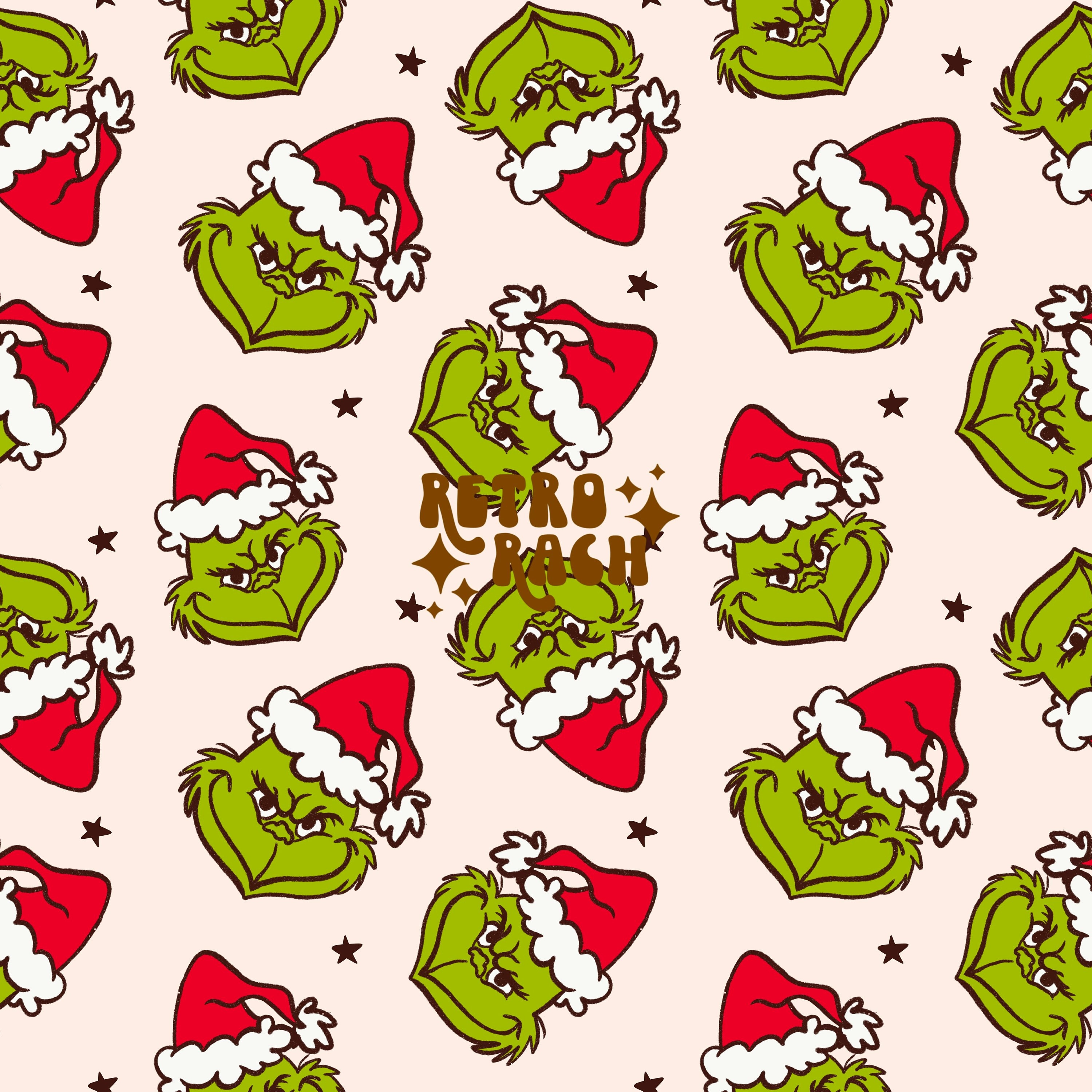 3000x3000 Grinch Christmas Seamless Repeating Pattern Retro Holiday, Phone