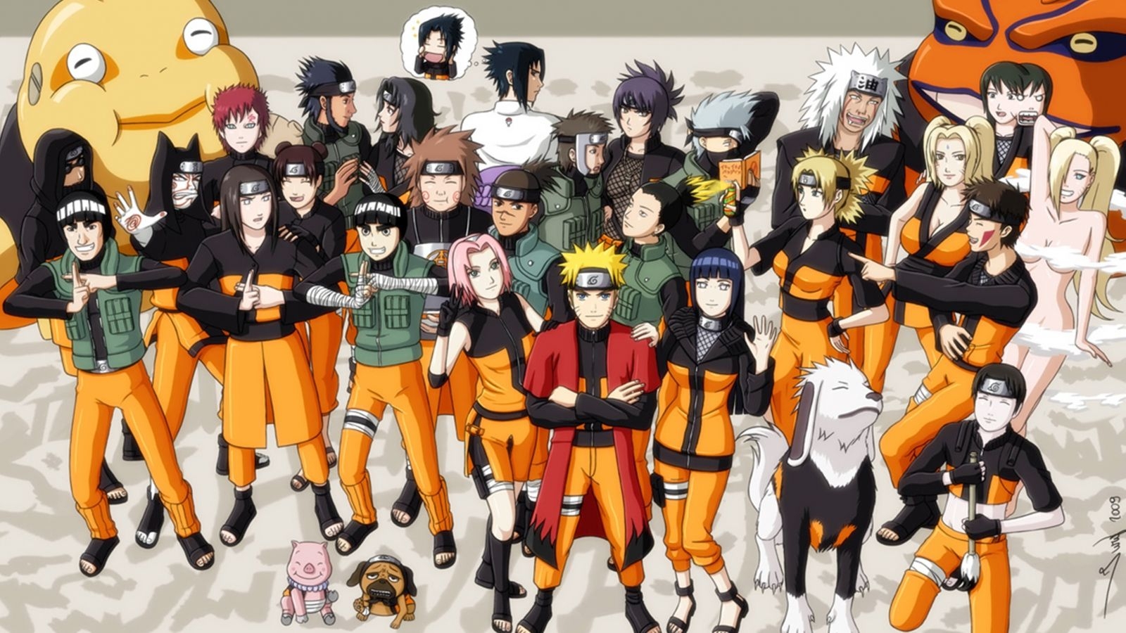 1600x900 Naruto All Characters Wallpaper, Desktop