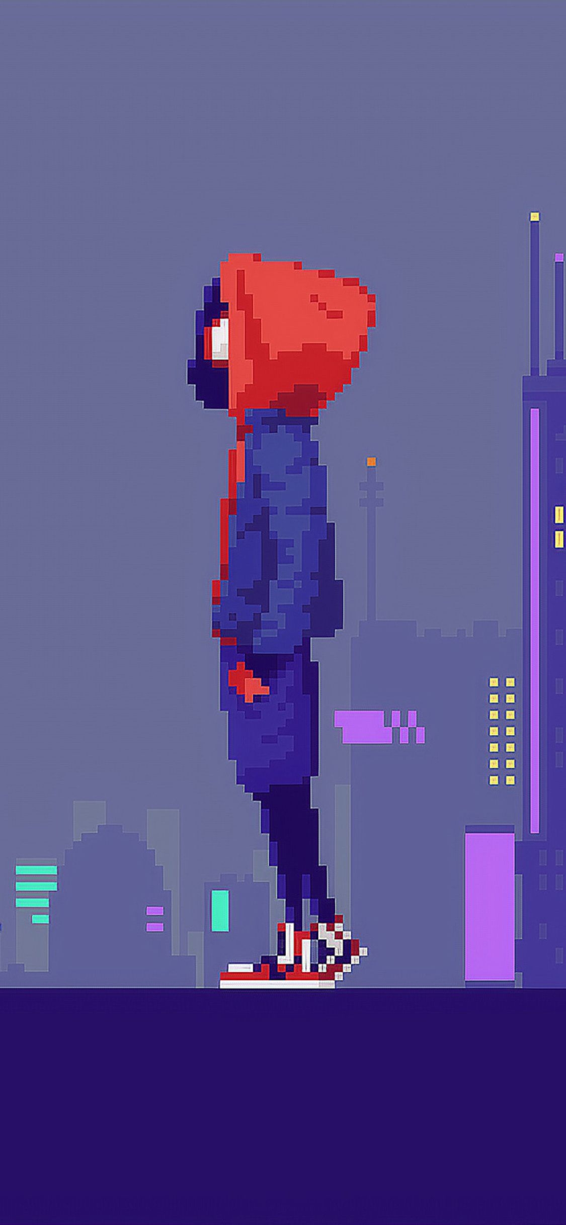 1130x2440 Miles Morales Pixel Art iPhone XS, iPhone iPhone X HD, Phone