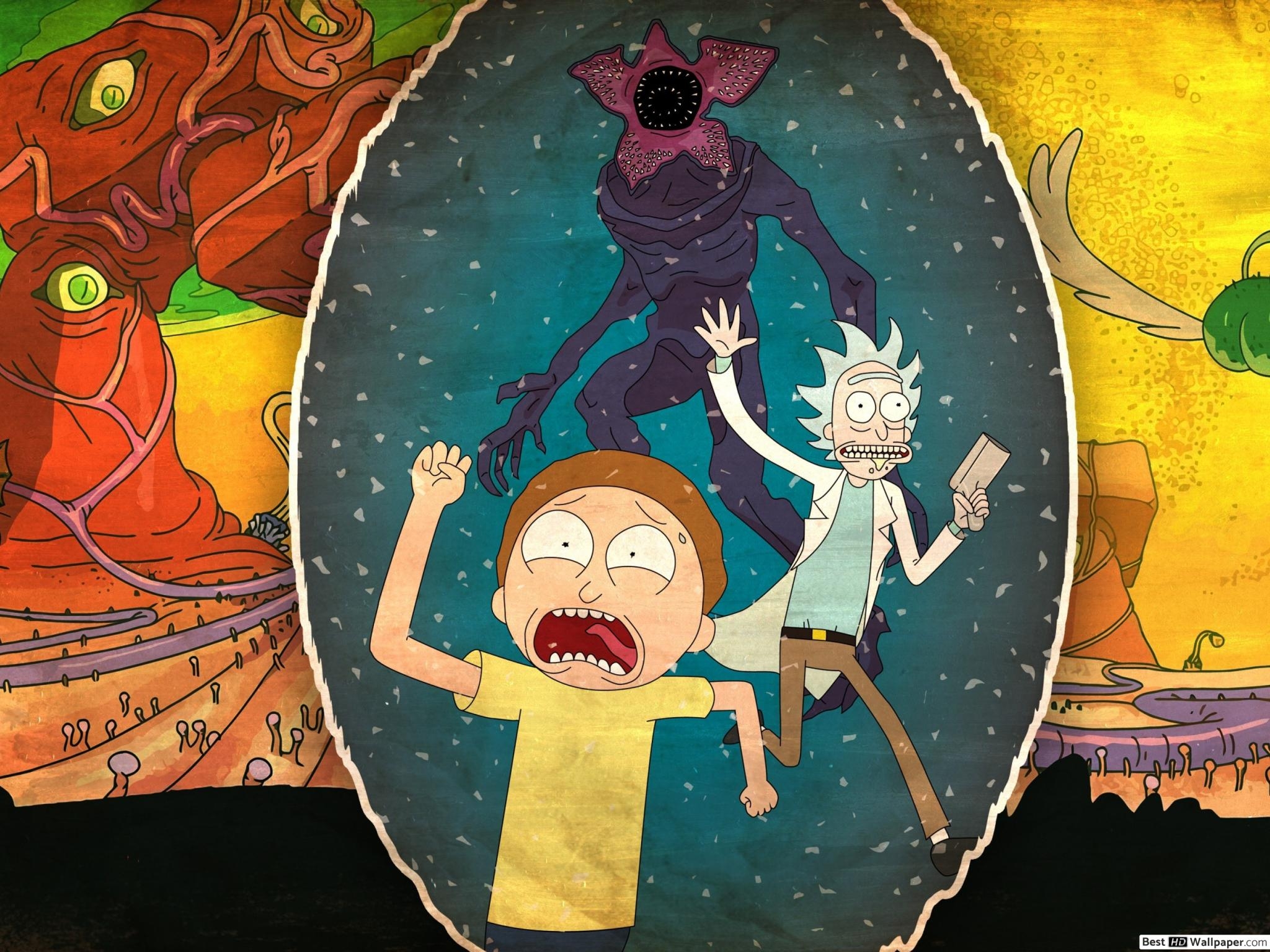 2050x1540 rick and morty and monsters HD wallpaper download, Desktop