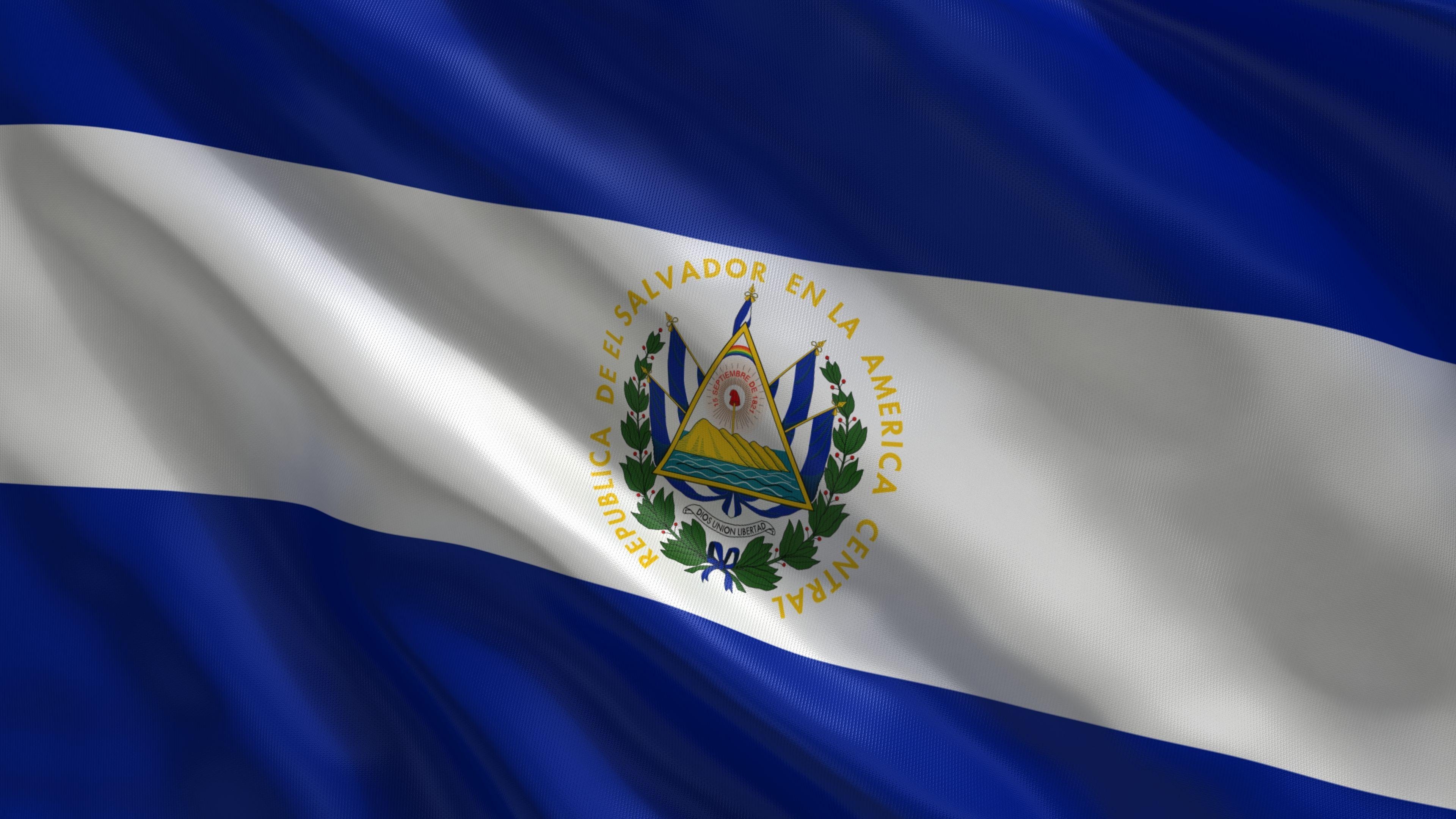 3840x2160 This is the national flag of El Salvador. It has two colors, blue, Desktop