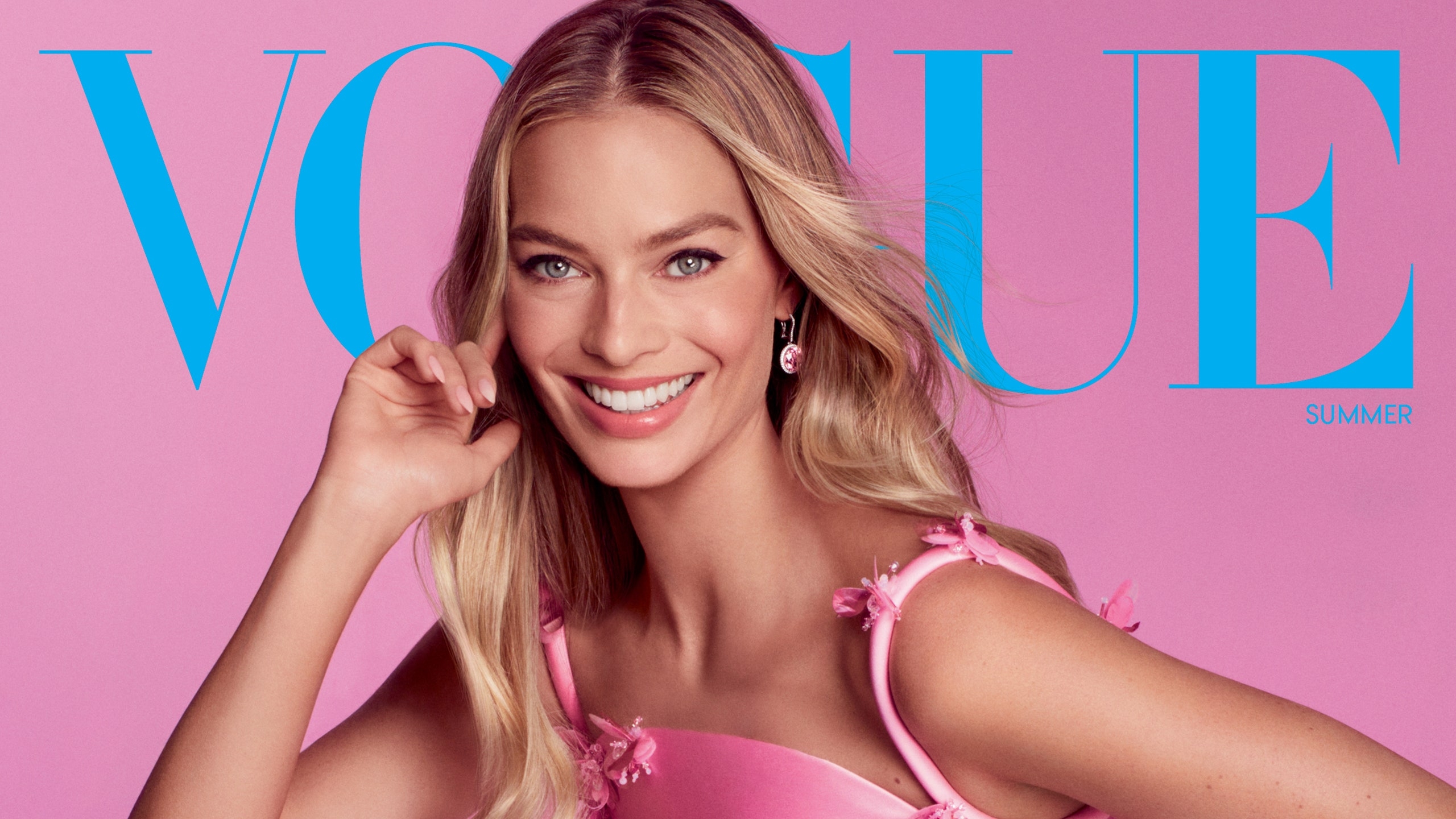 2560x1440 Margot Robbie Opens Up About the Barbie Movie For Vogue's Summer Issue Cover Story, Desktop