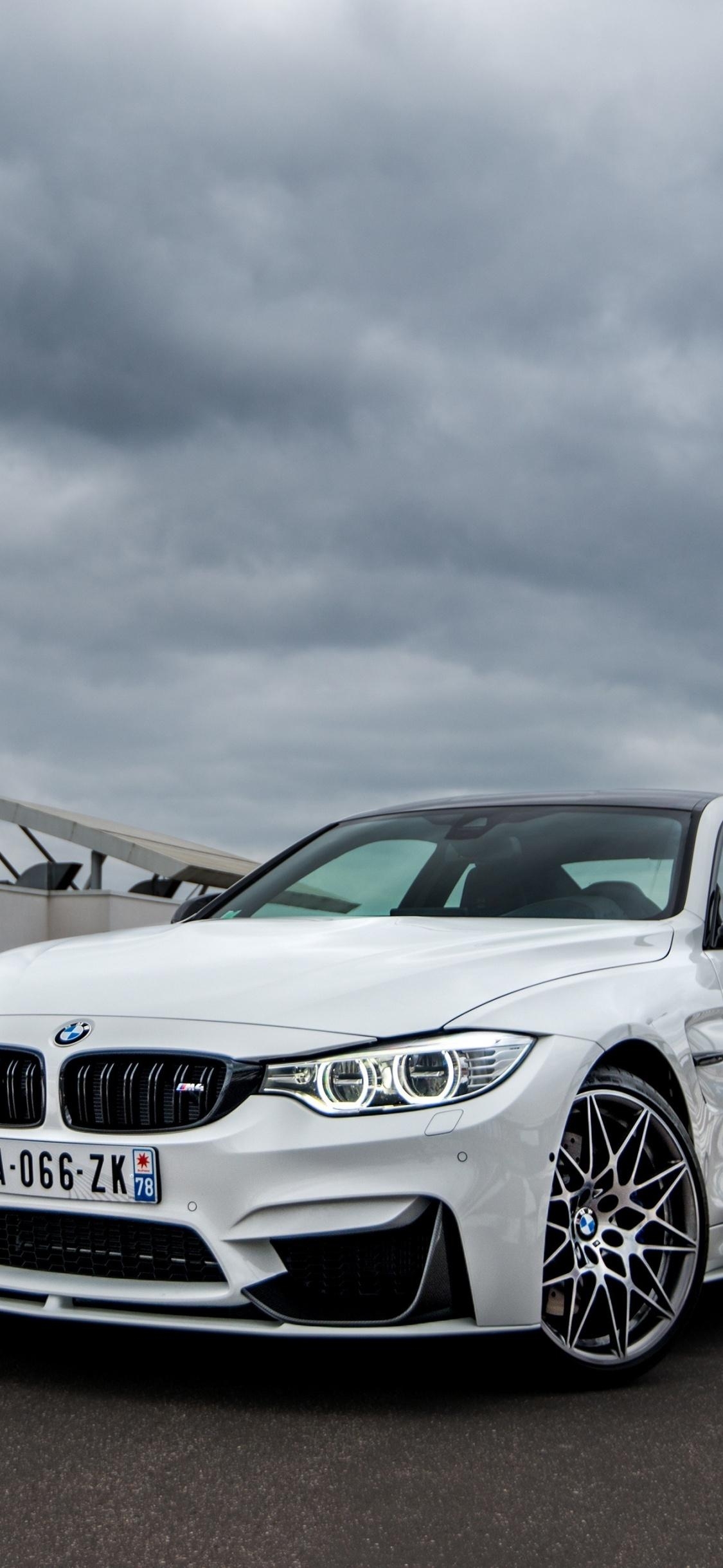 1130x2440 Download  wallpaper bmw m white car, front, Phone