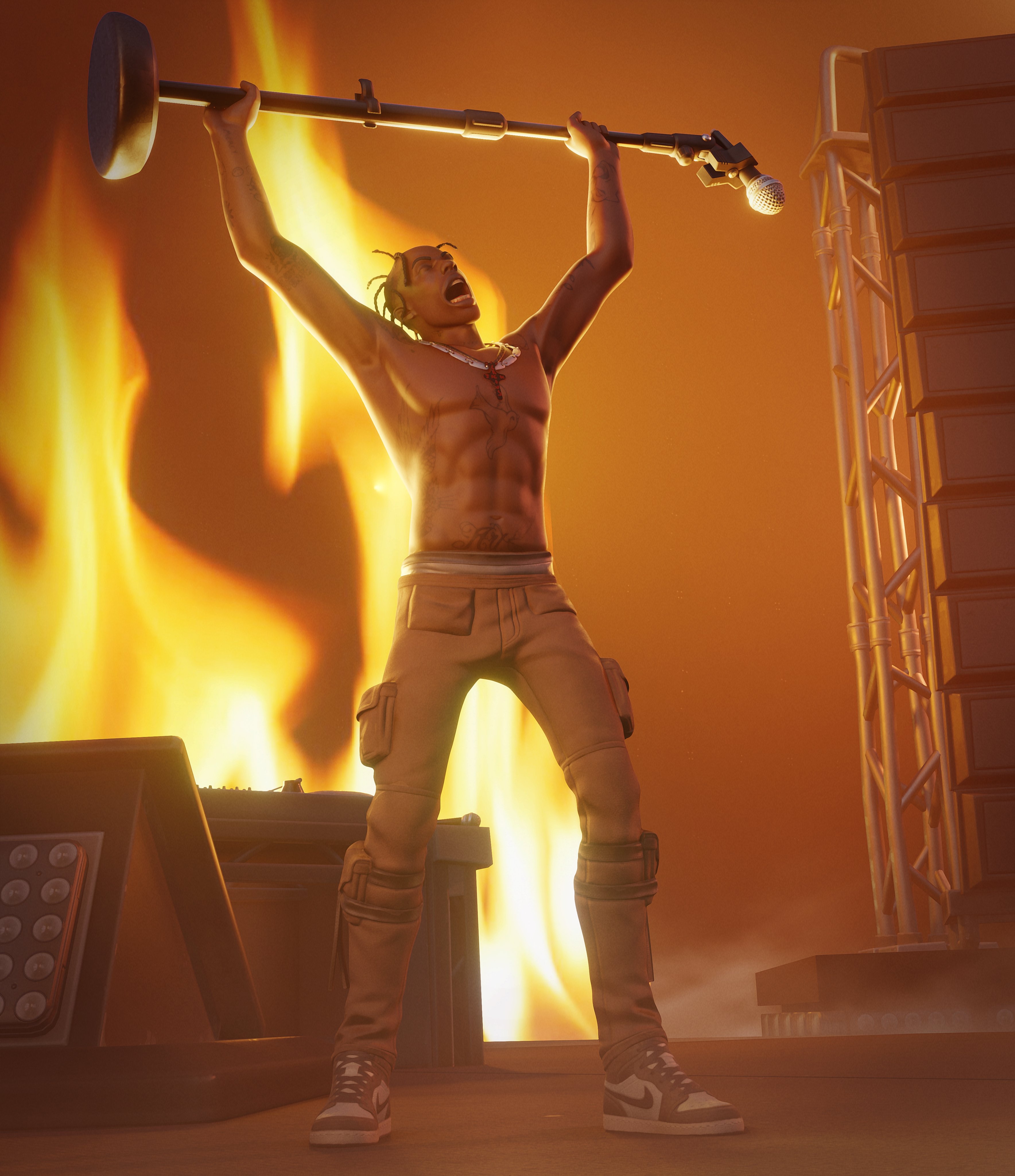 3540x4100 Travis Scott Fortnite wallpaper, Phone