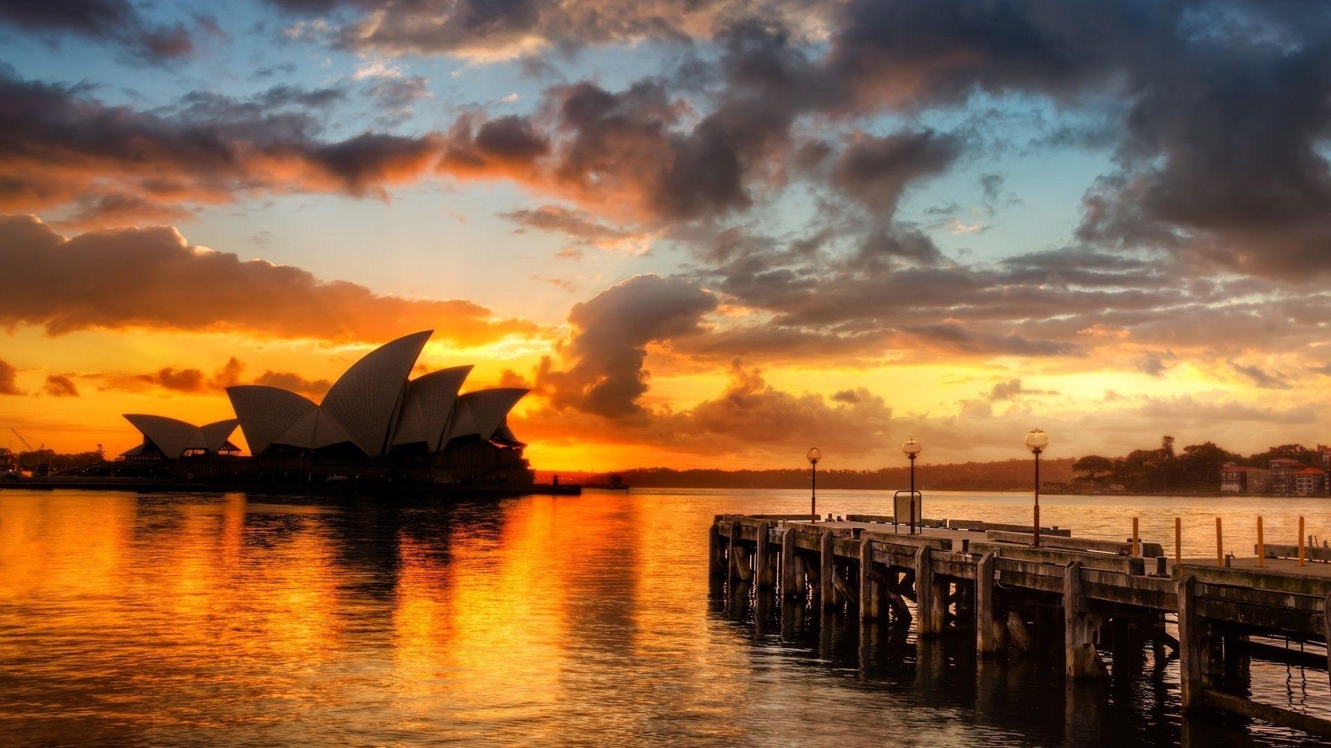 1920x1080 sydney sunset sydney opera house wallpaper and background, Desktop