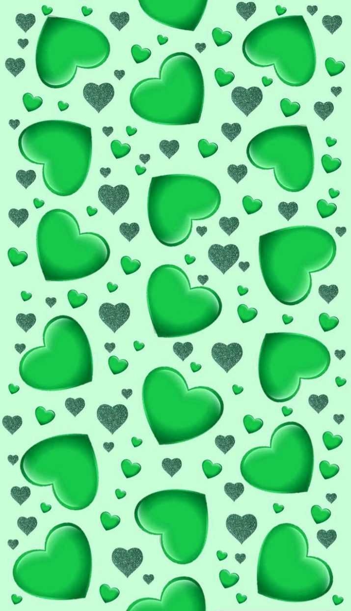 720x1250 iPhone Green Heart Wallpaper, Phone