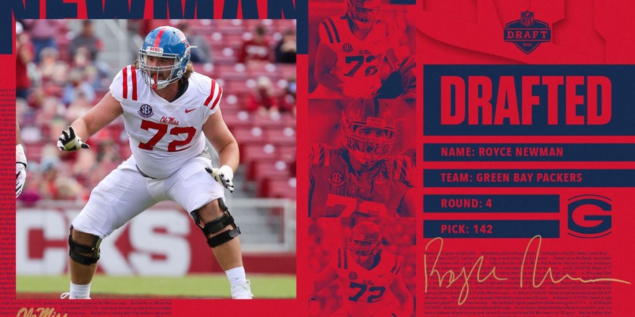 1280x640 Packers Select Ole Miss OL Royce Newman in Fourth Round of NFL Draft Rebel Walk, Dual Screen