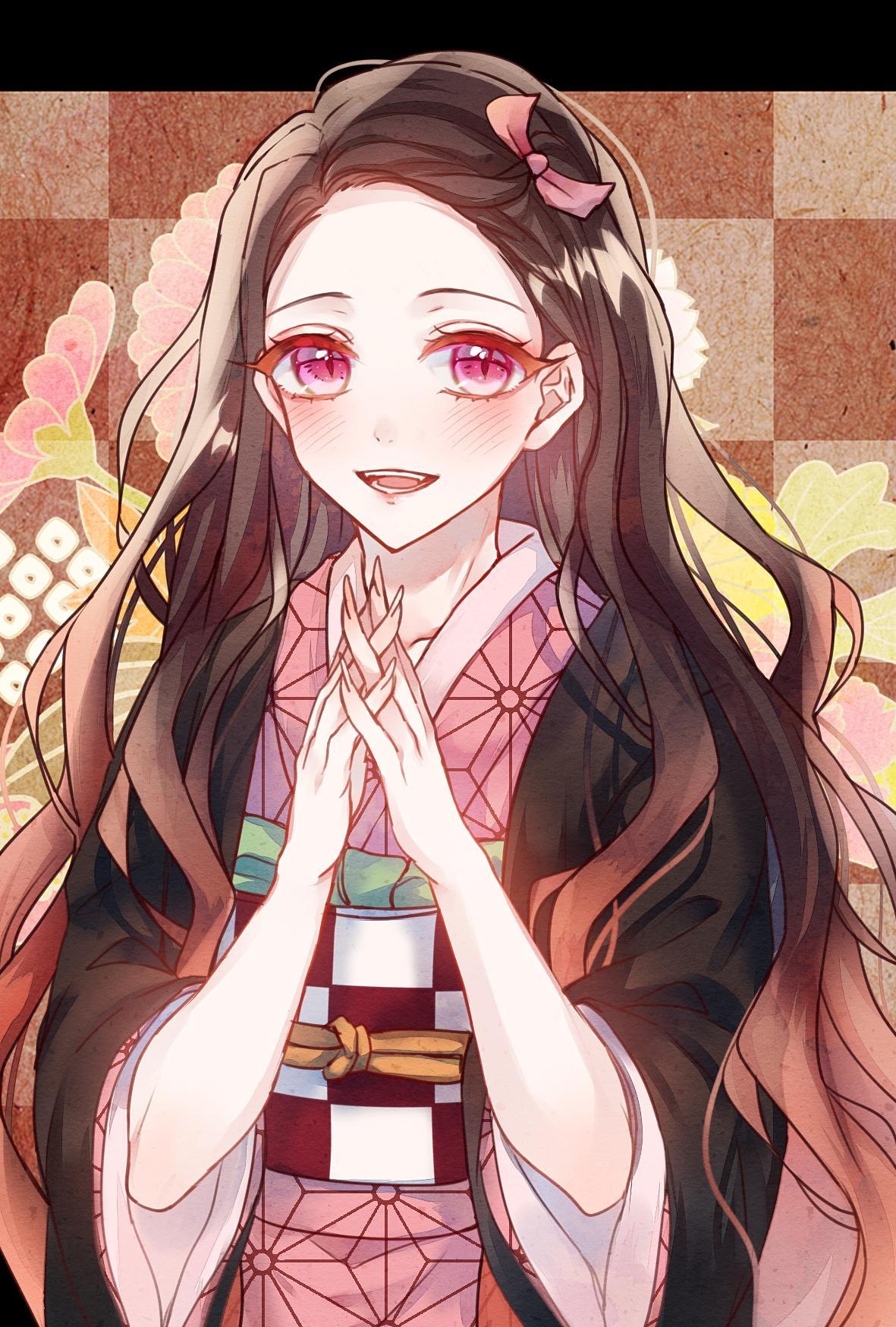 1190x1750 Kamado Nezuko no Yaiba Anime Image Board, Phone