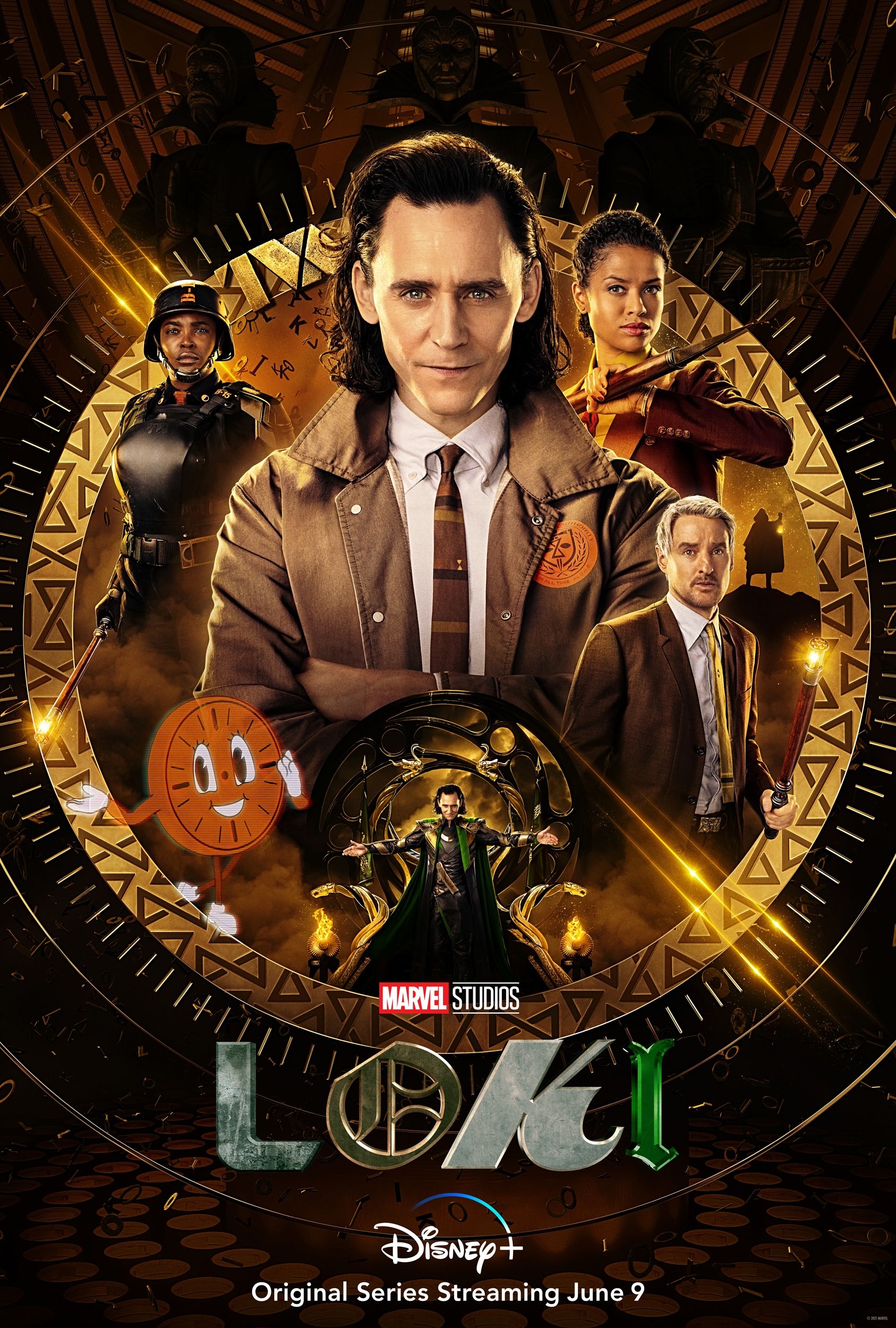 1690x2500 New Loki Poster Shows Off the Series' Characters (Including a Mysterious Cartoon Clock), Phone