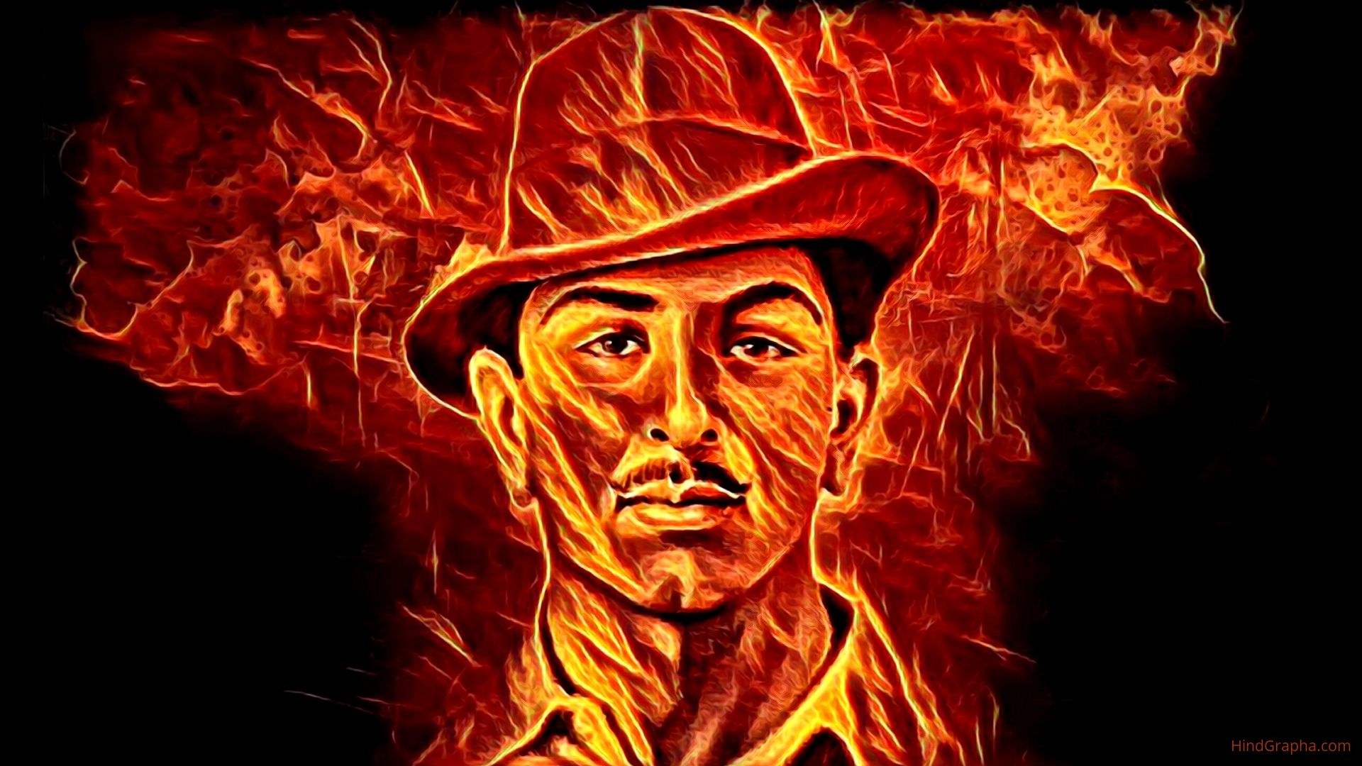 1920x1080 Bhagat Singh Fiery HD Wallpaper Singh In Fire, Download, Desktop