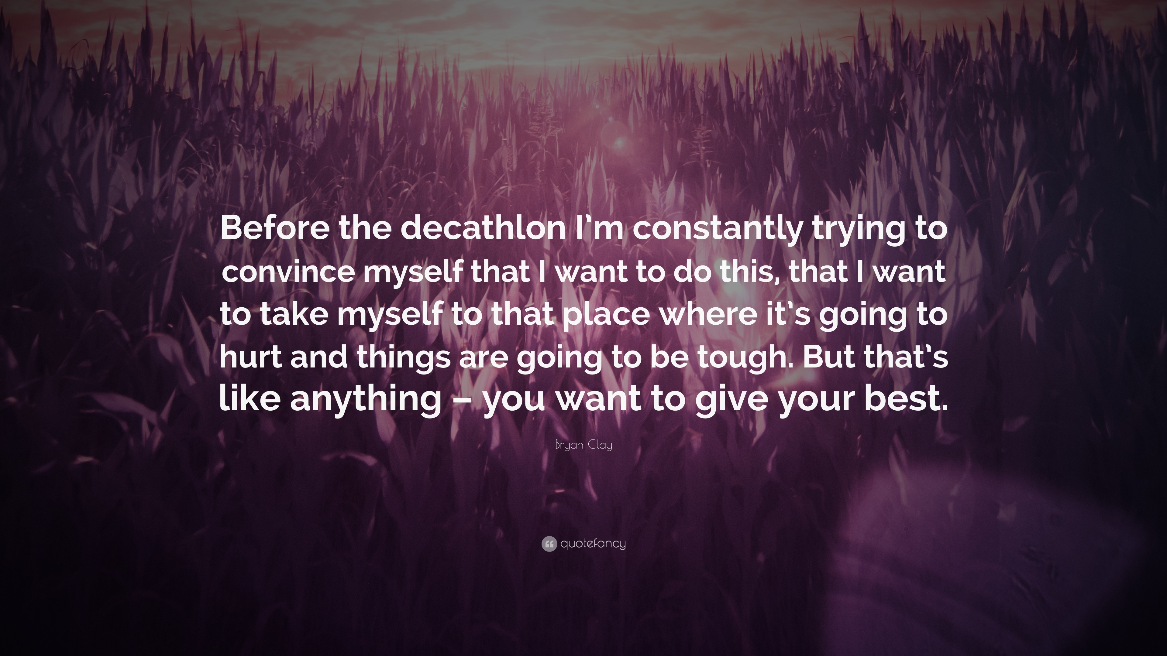 3840x2160 Bryan Clay Quote: “Before the decathlon I'm constantly trying to, Desktop