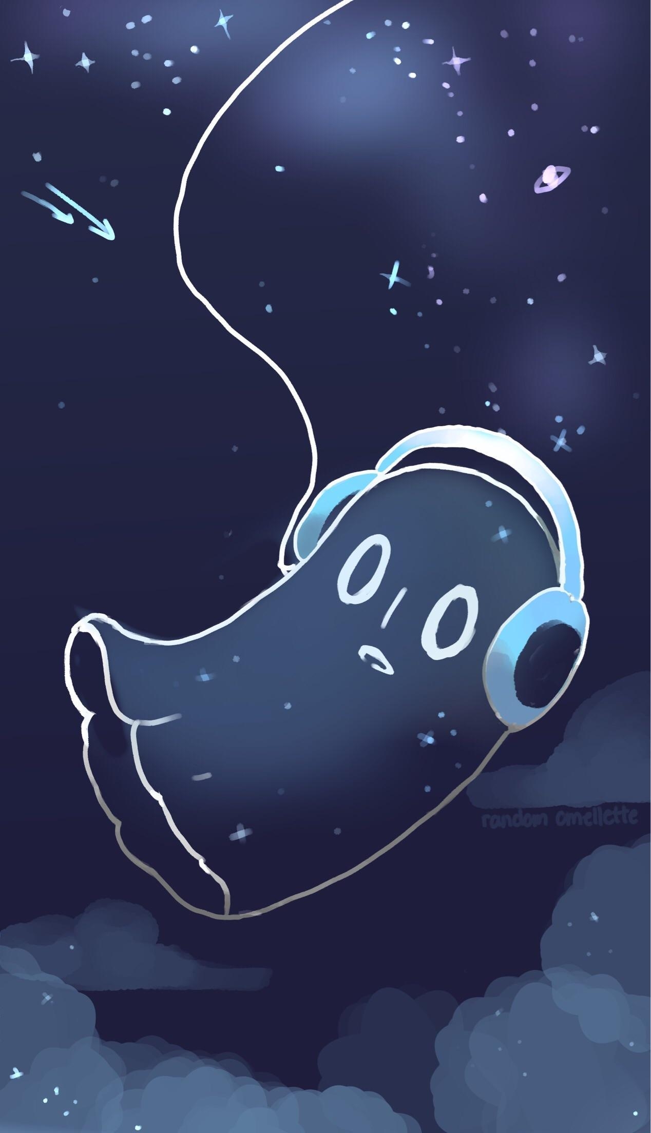 1270x2210 I tried making another Napstablook phone wallpaper, hope you, Phone