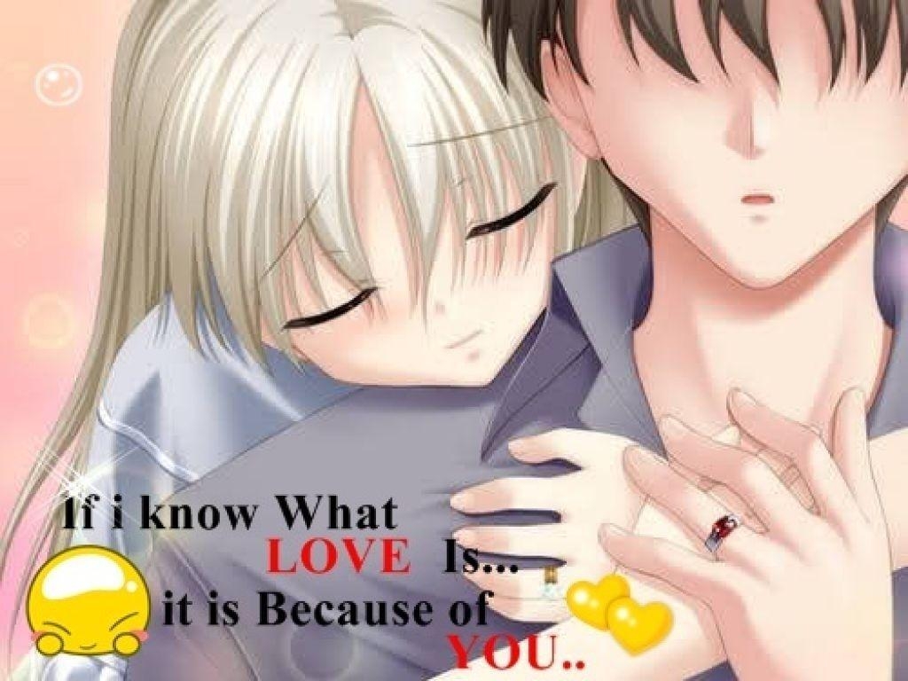 1030x770 Love Anime Couple Picture With Quotes Cute Anime Couple Wallpaper, Desktop