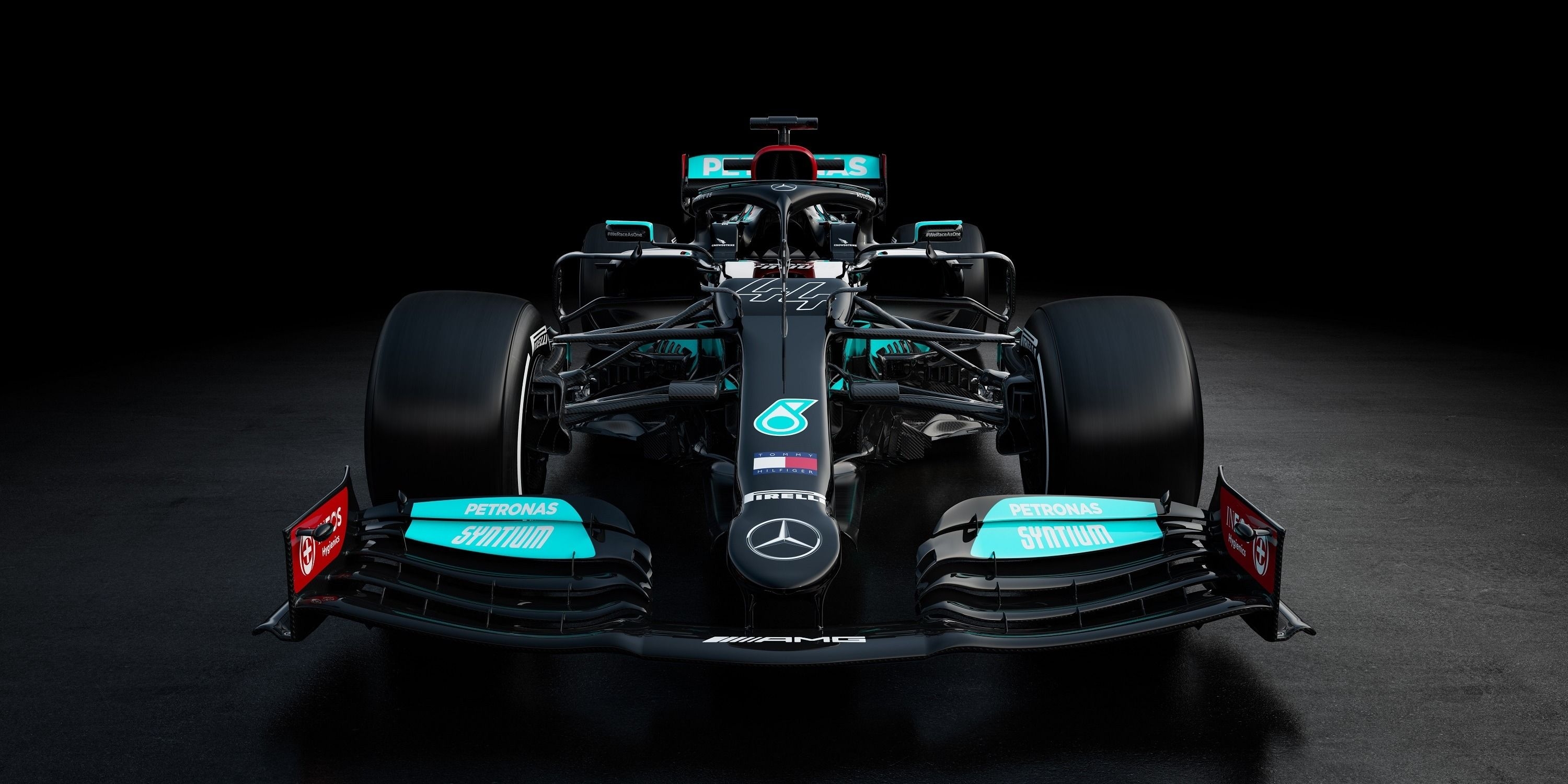 3000x1500 Mercedes W12 F1 Car launch picture, Dual Screen