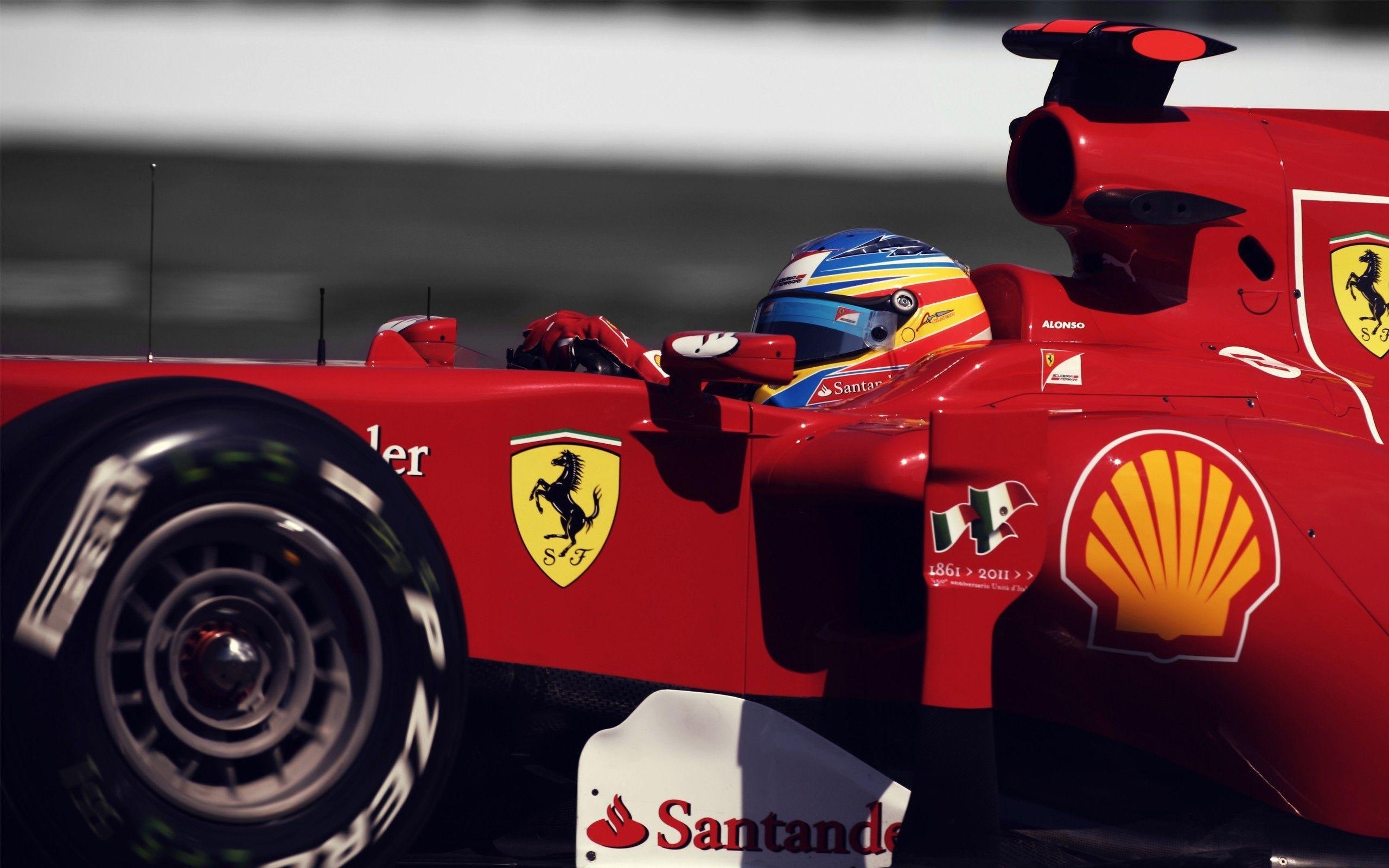 2560x1600 Fernando Alonso Driving Ferrari Scuderia at Formula One widescreen, Desktop