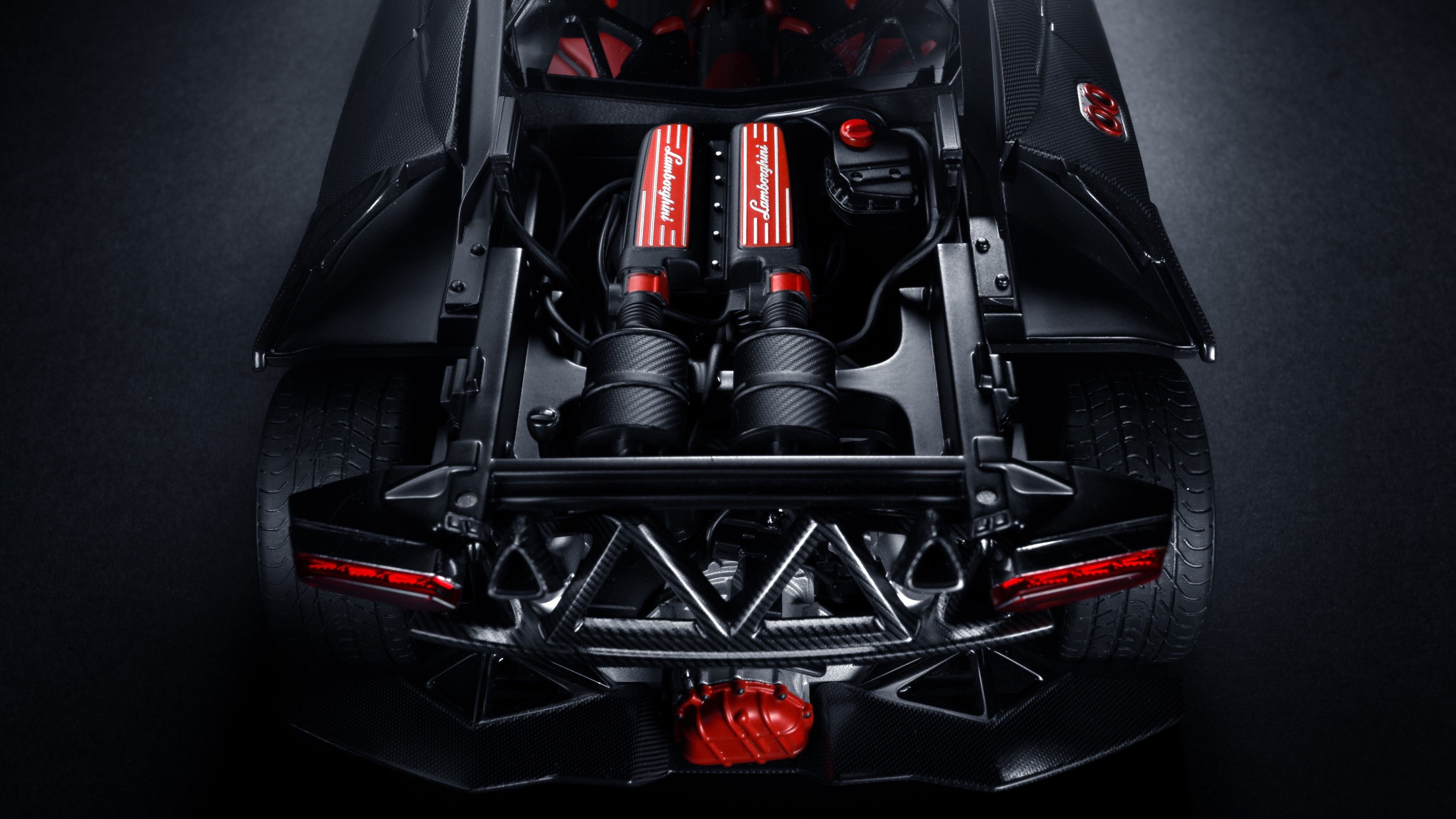 3840x2160 Wallpaper Lamborgini, engine, back, opened, racing, supercar, Cars & Bikes, Desktop