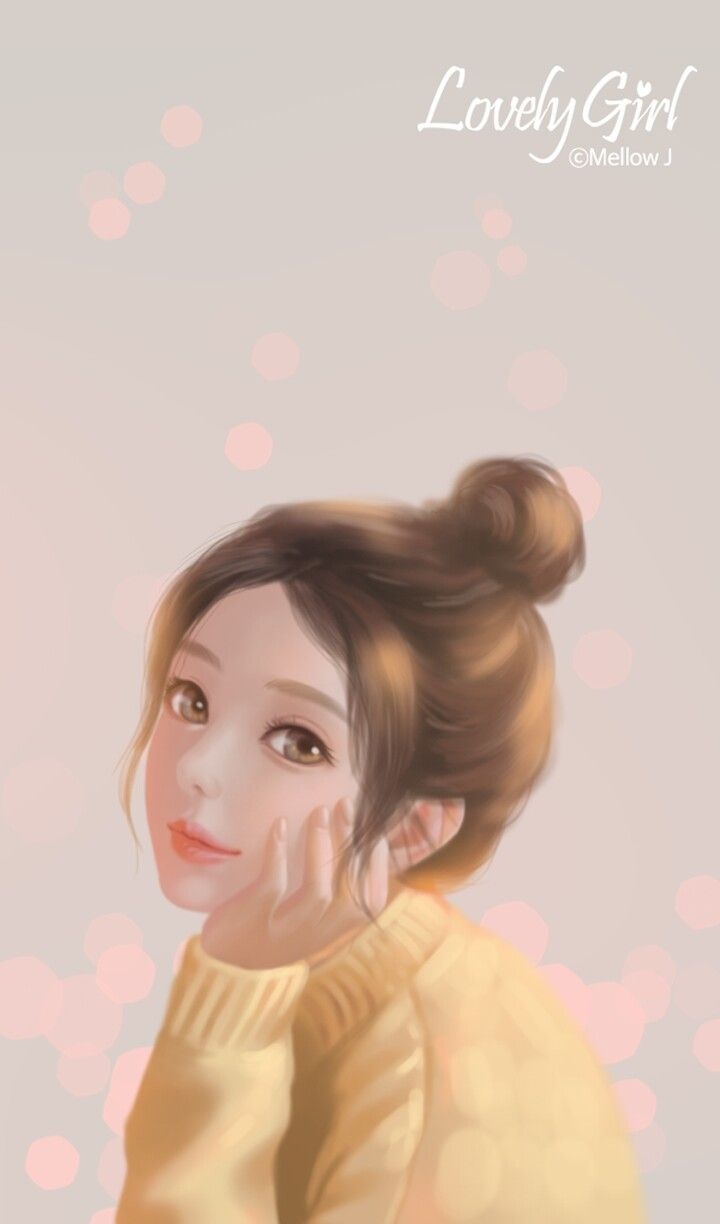 720x1230 Fashionable Cartoon Beautiful Girl Wallpaper, Phone