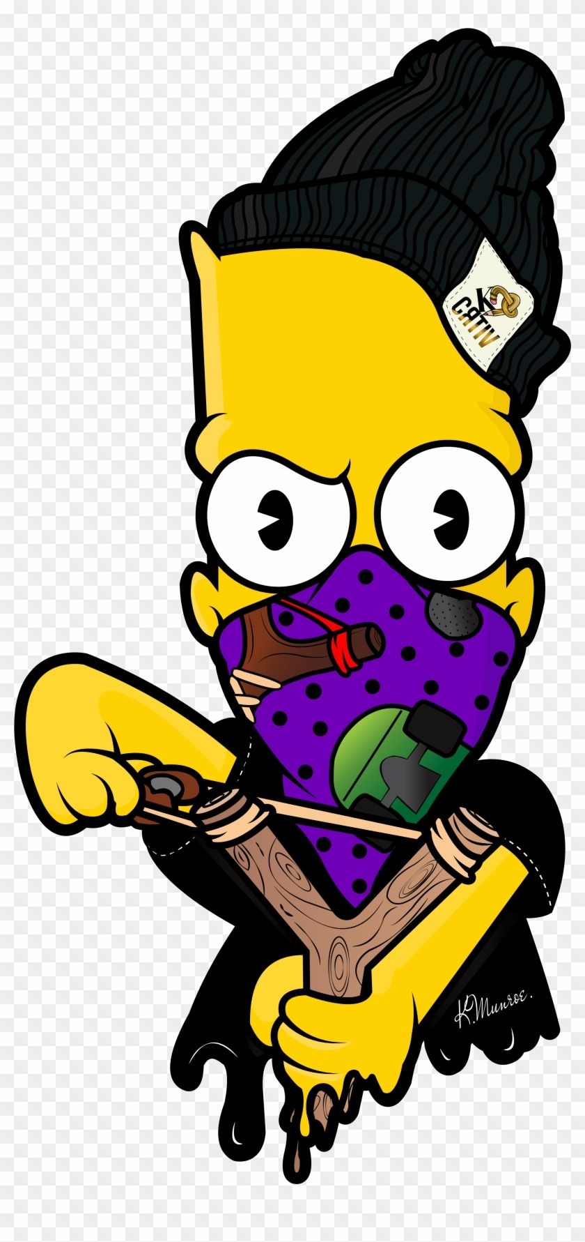 840x1790 Gangster Bart Wallpaper, Phone