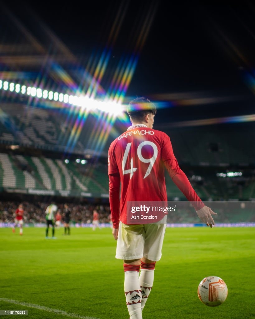 820x1030 Alejandro Garnacho of Manchester United takes a corner during the. News Photo, Phone