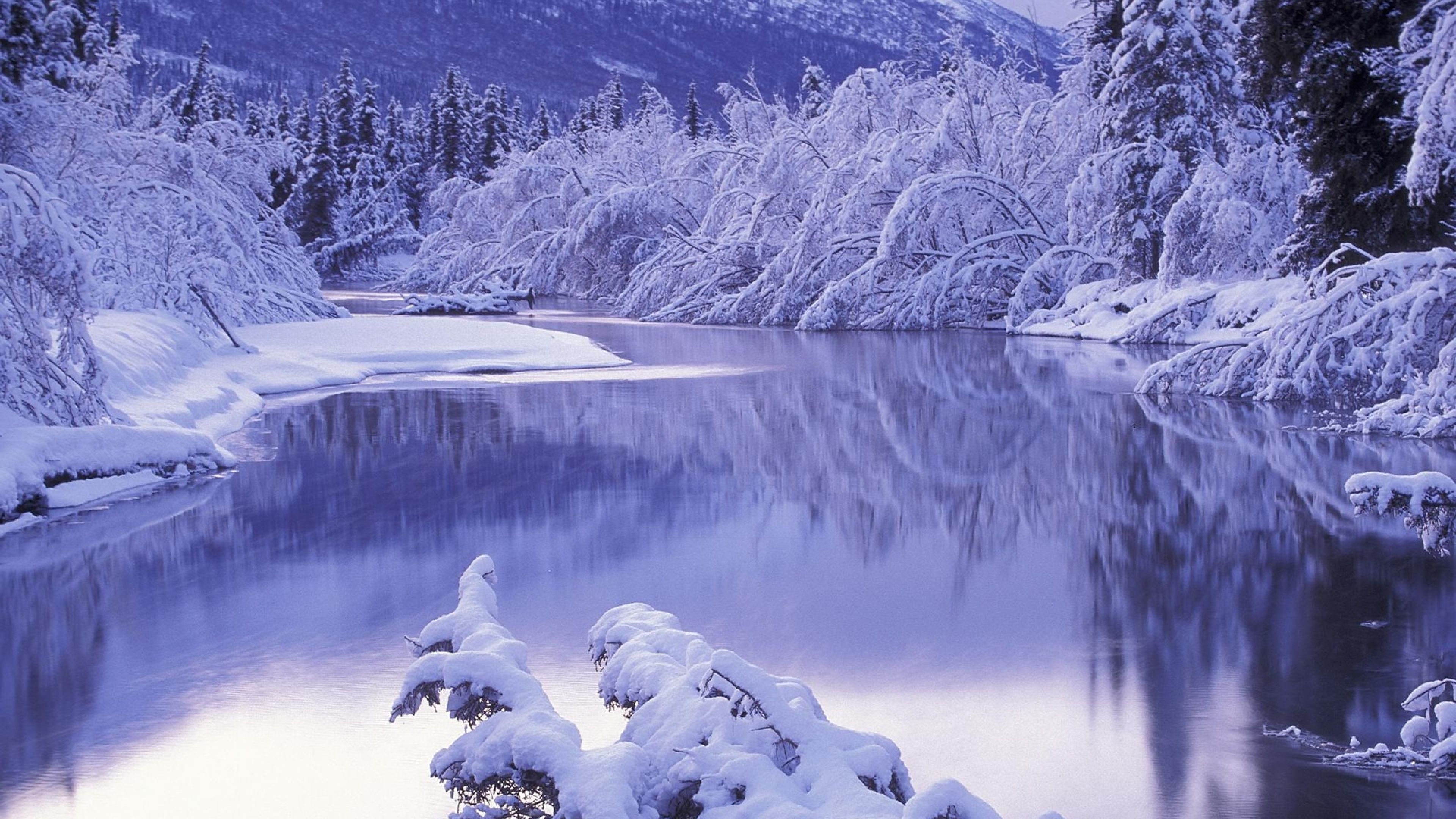 3840x2160 HD Wallpaper for PC Snow, Desktop