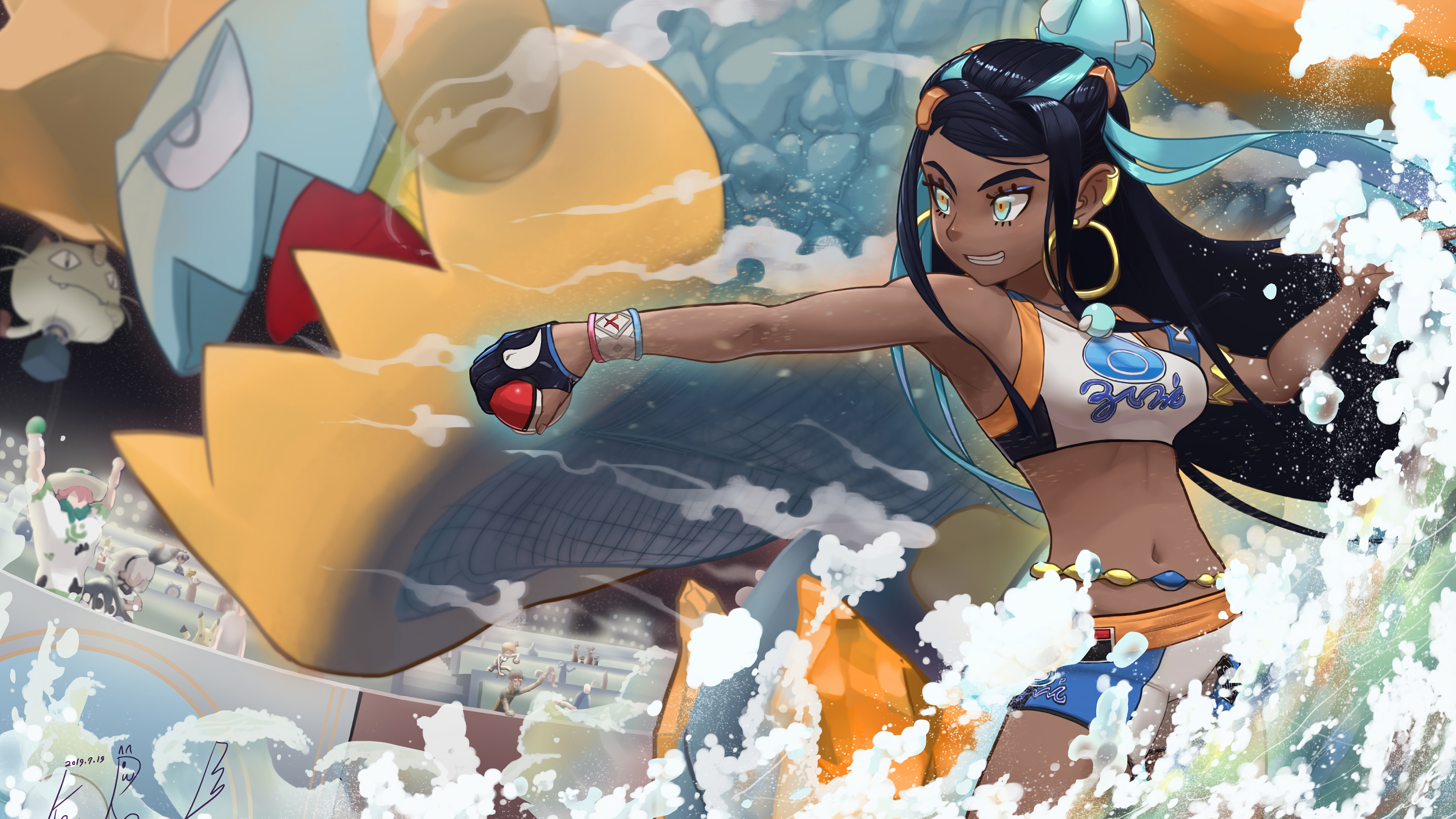 3840x2160 Nessa and Drednaw from Pokemon Sword and Shield Anime, Desktop