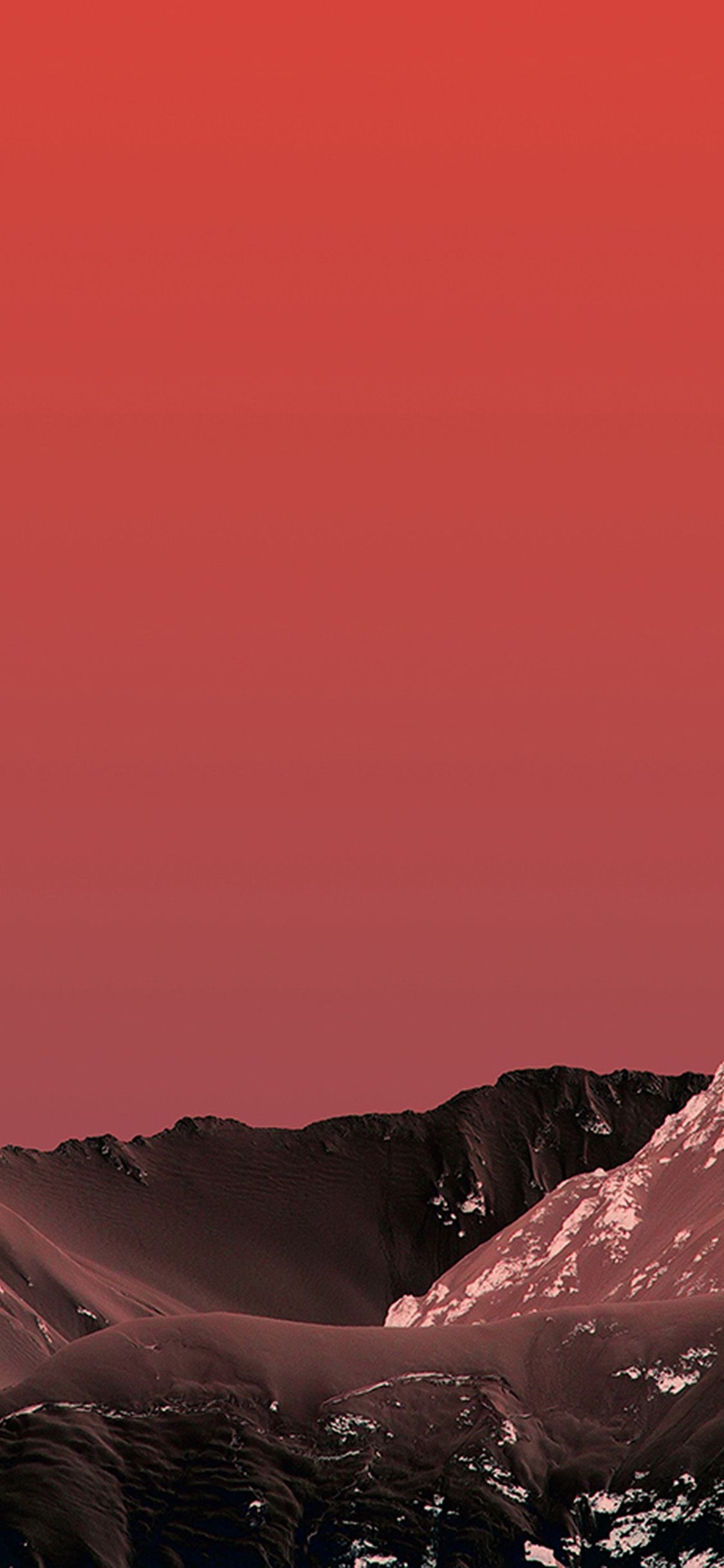 1130x2440 iPhone X wallpaper. simple moutain red, Phone