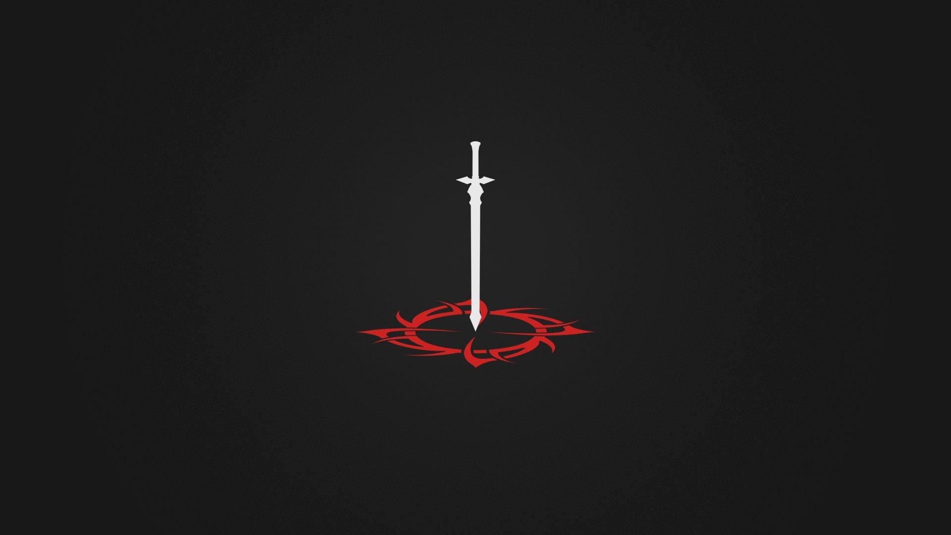 1920x1080 minimalism, Sword, Black, White, Anime HD Wallpaper / Desktop and Mobile Image & Photo, Desktop