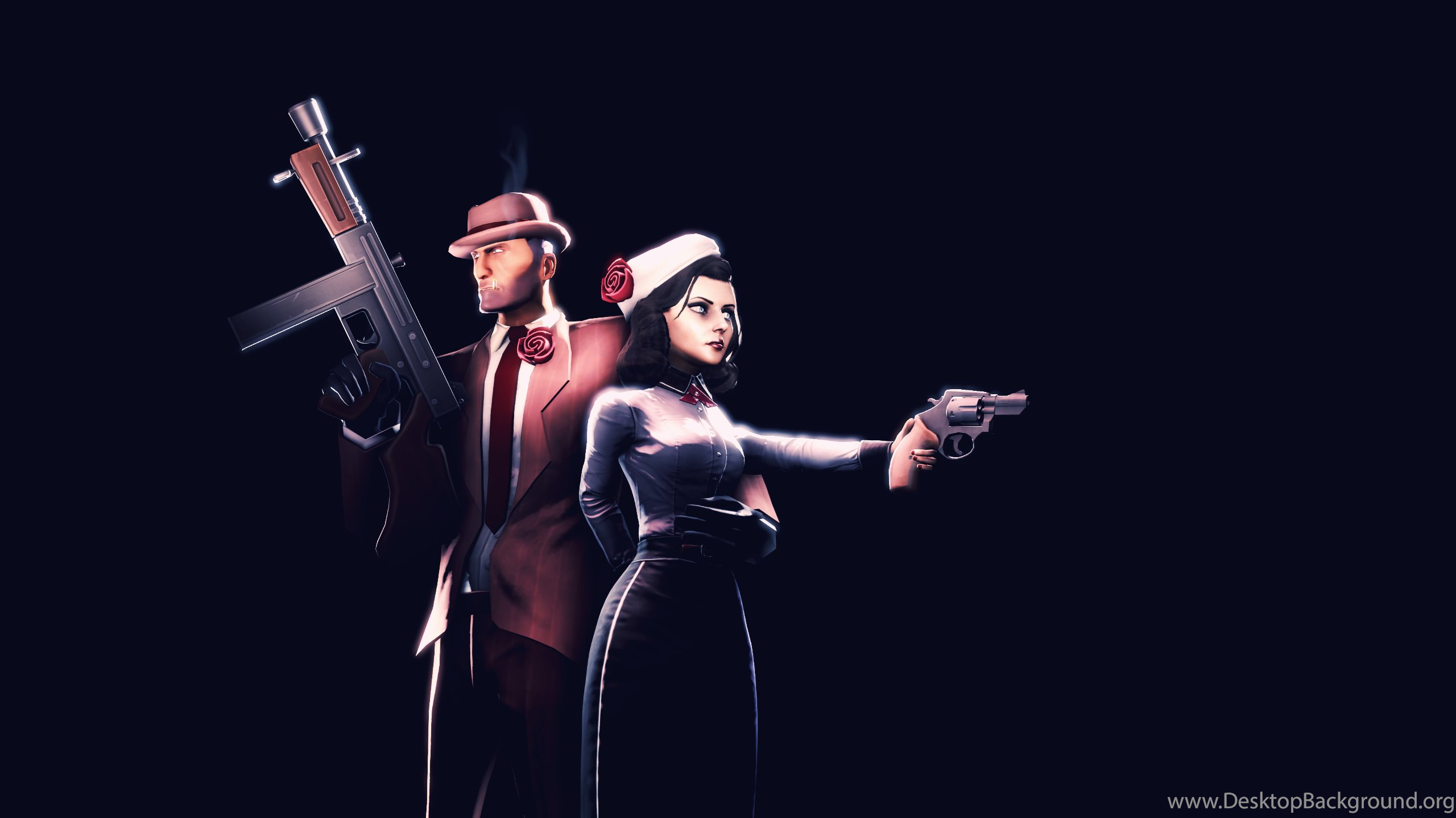 2560x1440 SFM Bonnie And Clyde By OhayouBaka Desktop Background, Desktop