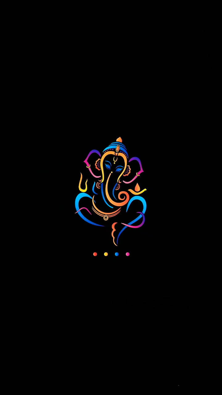 720x1280 Download Ganesh Colorful Sanskrit IPhone Wallpaper, Phone