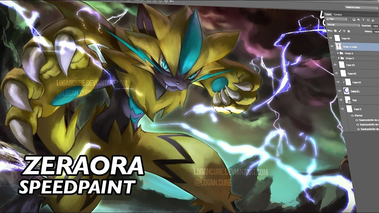 1280x720 Zeraora [DIGITAL PAINTING], Desktop