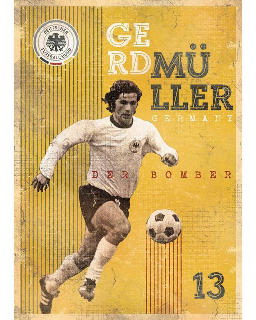 1080x1350 Gerd Müller. Gerhard Gerd Müller (born 3 November Nördlingen) is a German retired footballer.. Nickna. God of football, Football poster, Football artwork, Phone