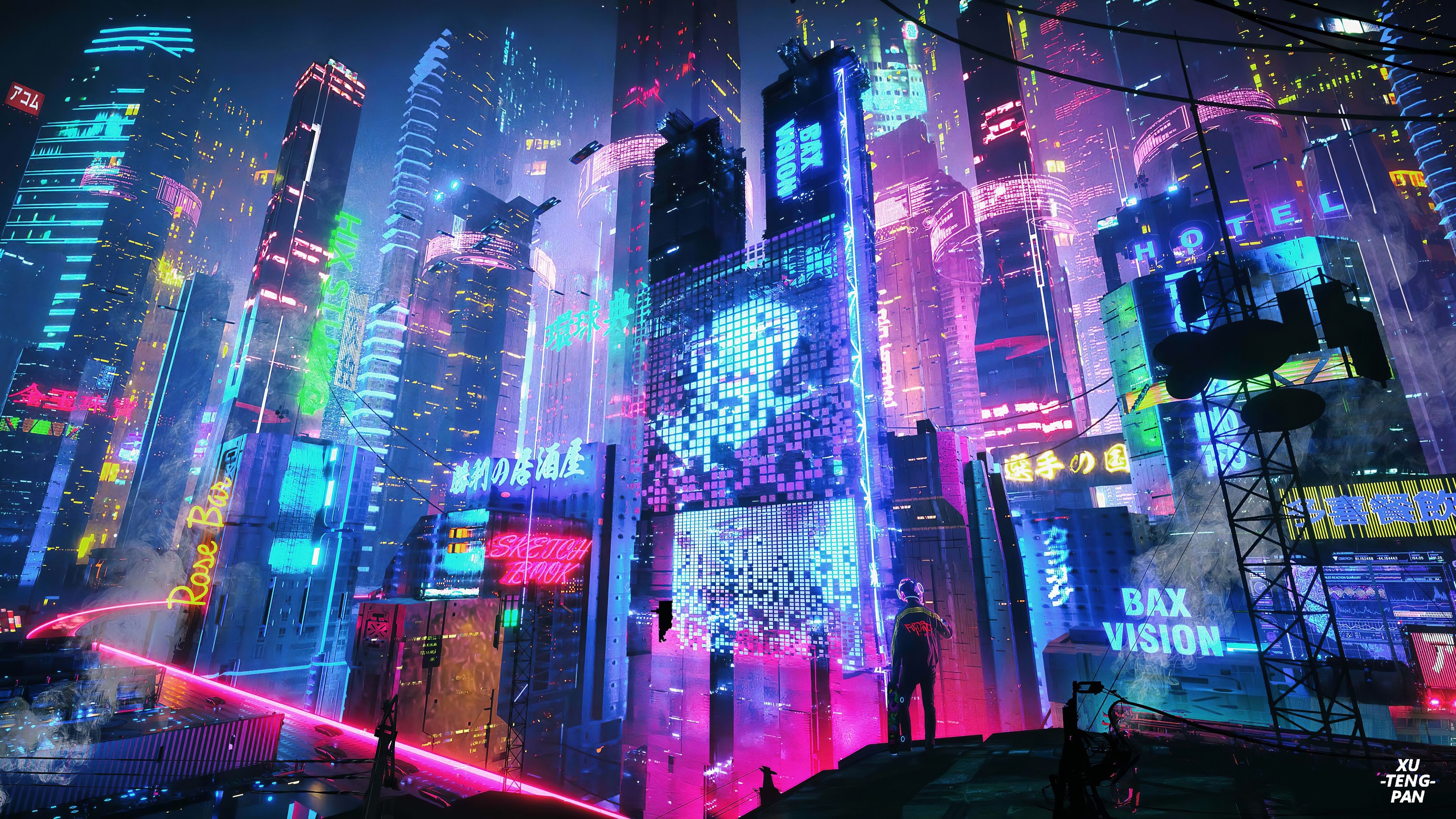 3840x2160 Colorful Neon City 4k, HD Artist, 4k Wallpaper, Image, Background, Photo and Picture, Desktop