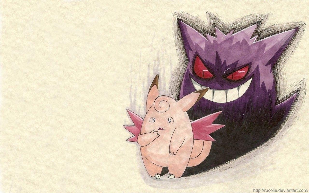 1280x800 Download  Pokemon gengar shadows clefable Wallpaper, Desktop