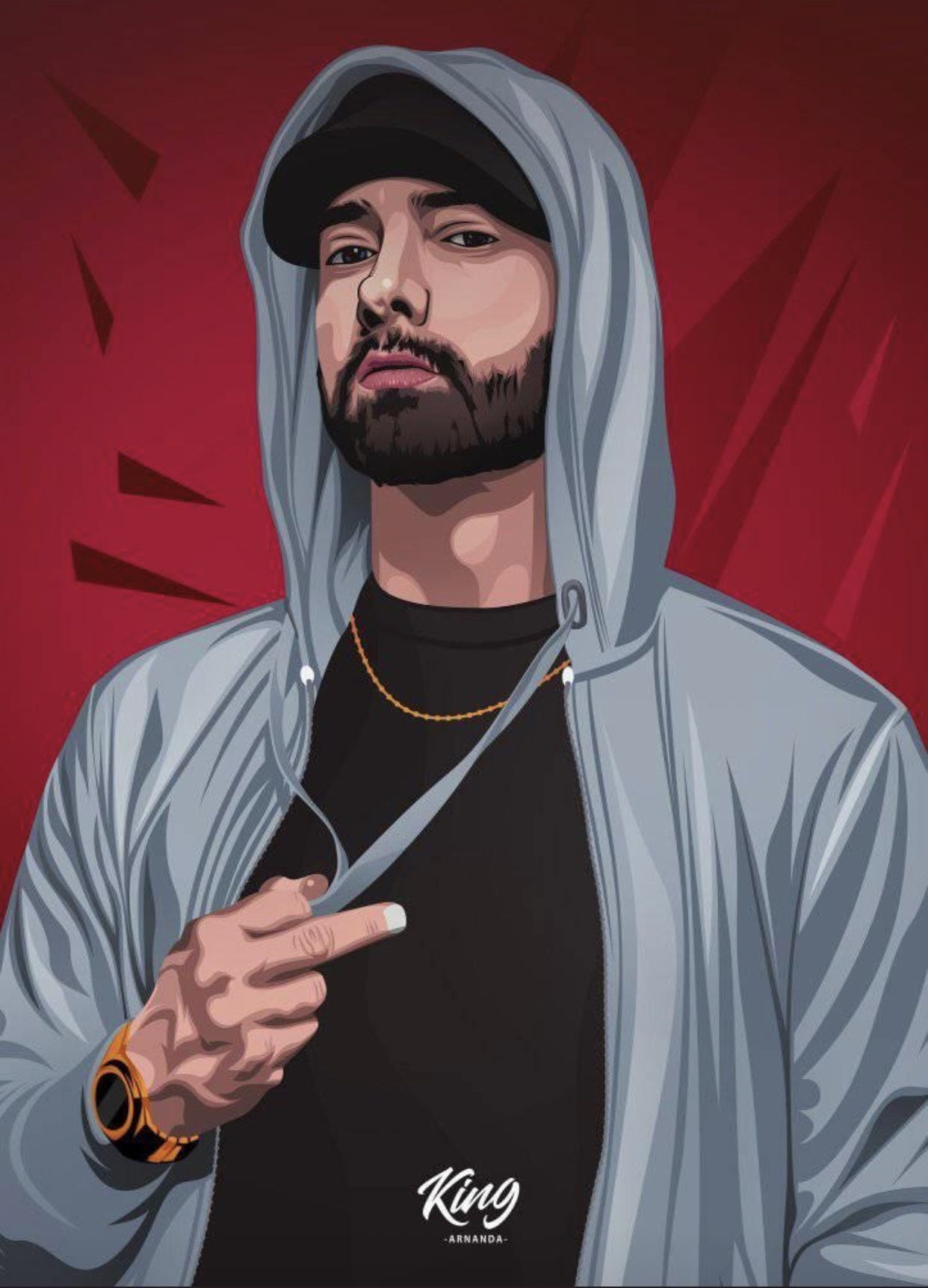 1250x1730 Eminem Cartoon Wallpaper Free Eminem Cartoon Background, Phone