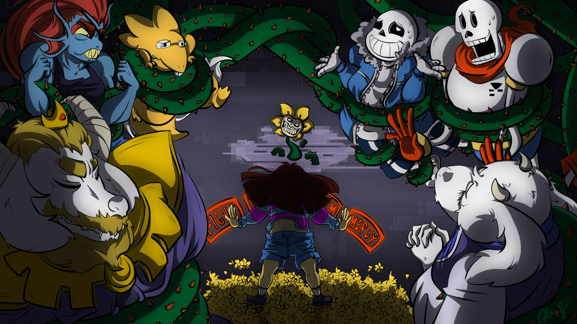 1920x1080 Versus Flowey Full HD Wallpaper and Backgroundx1080, Desktop