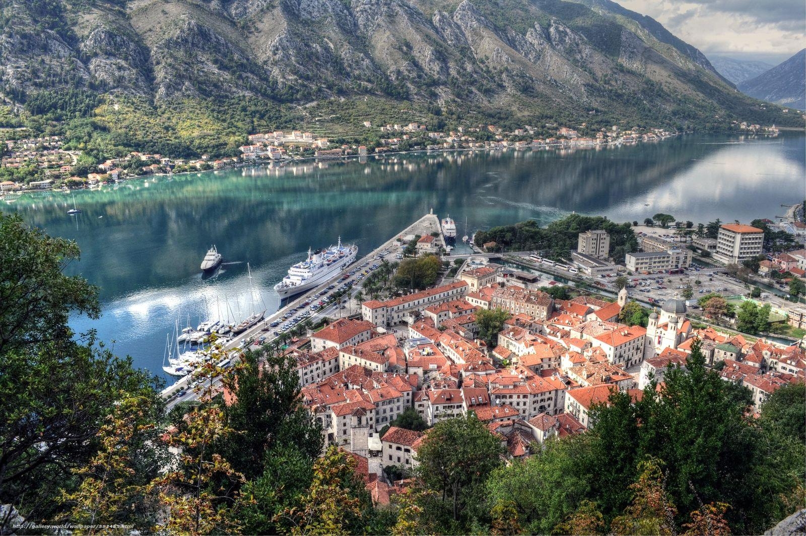 1600x1070 Download wallpaper Kotor, Montenegro, city free desktop wallpaper, Desktop