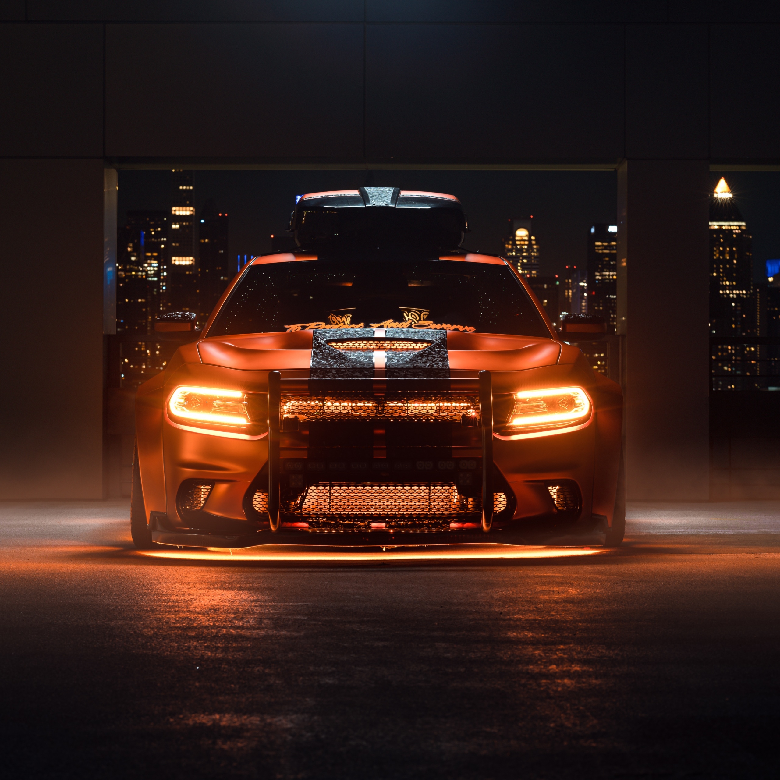 2560x2560 Dodge Charger Hellcat Wallpaper 4K, Performance Sedan, Cars, Phone