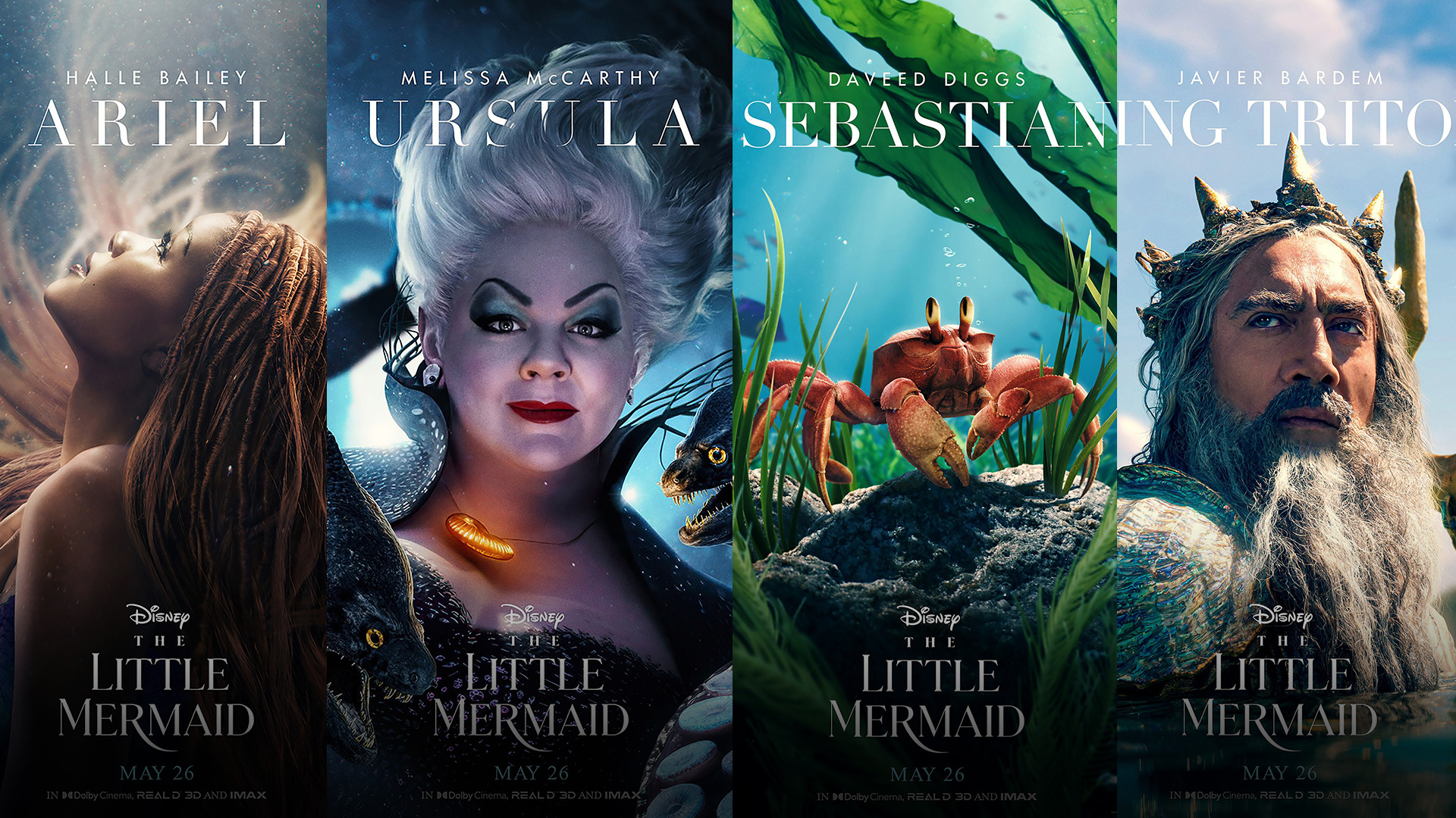 1920x1080 Stunning new characters posters for THE LITTLE MERMAID are out of this world!, Desktop