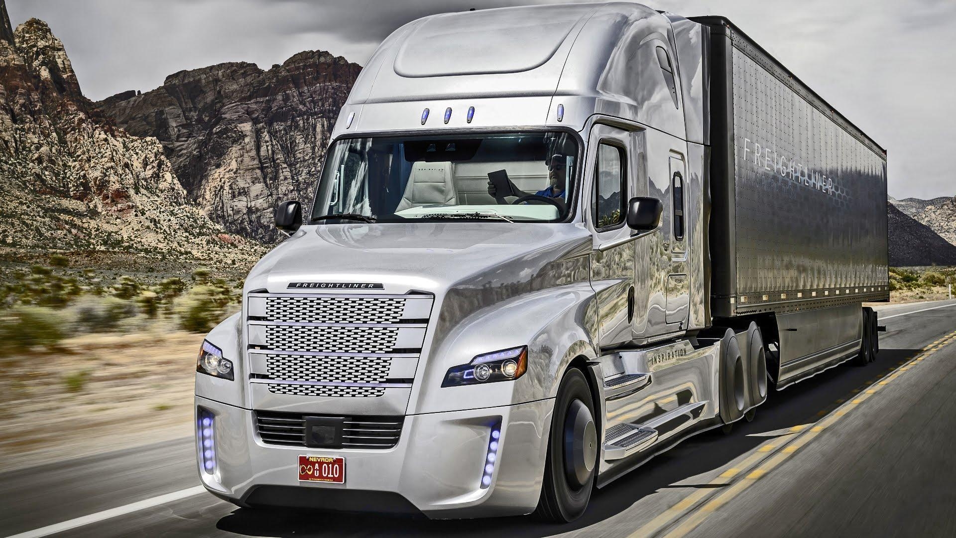 1920x1080 ▻ Freightliner Inspiration Truck autonomous driving, Desktop