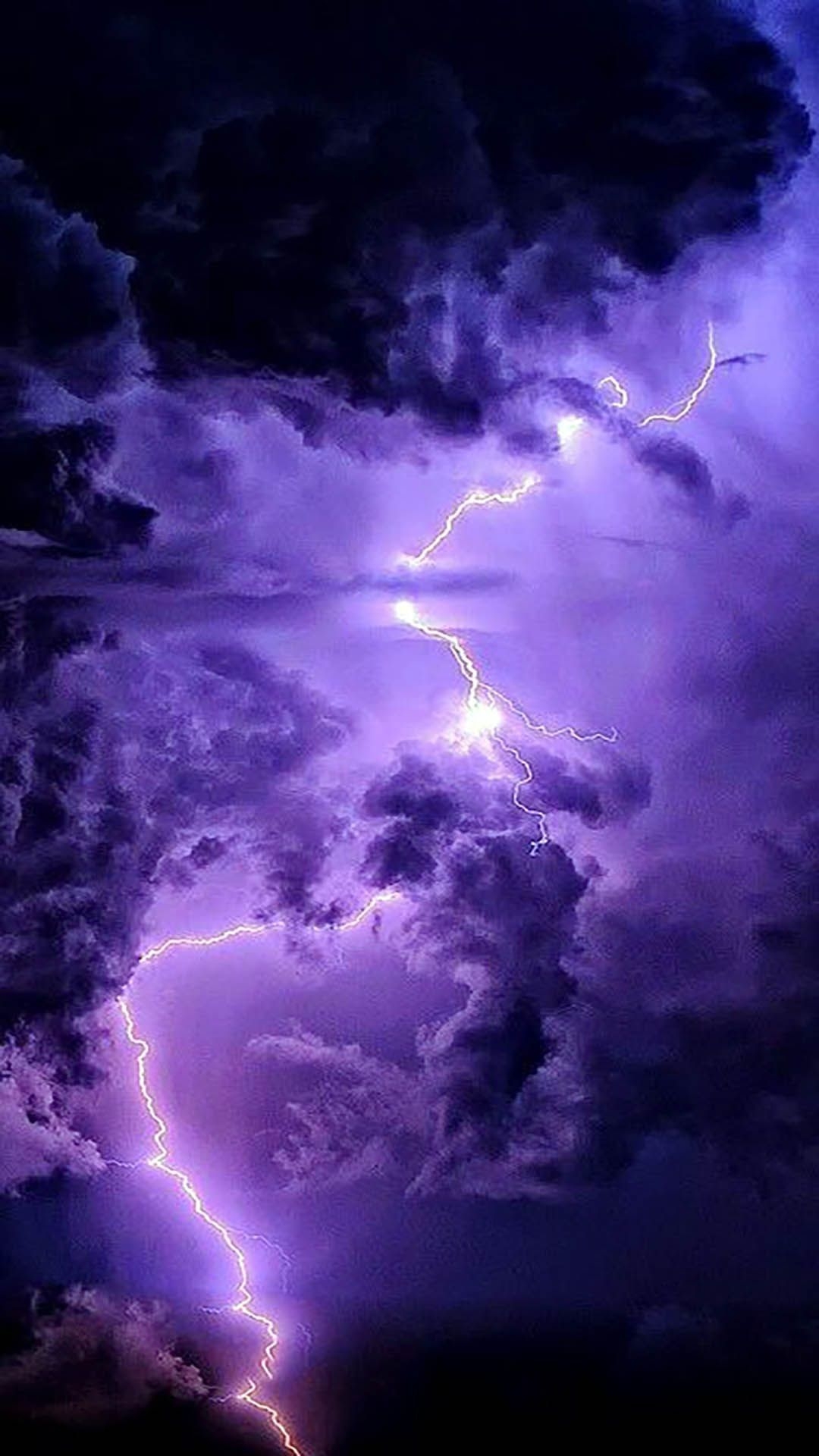 1080x1920 Dark Purple Purple Lightning Wallpaper, Phone