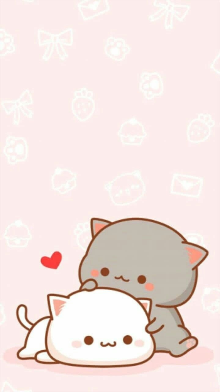 720x1280 Wallpaper Kawaii. Cute cartoon wallpaper, Cute cat wallpaper, Cute wallpaper, Phone