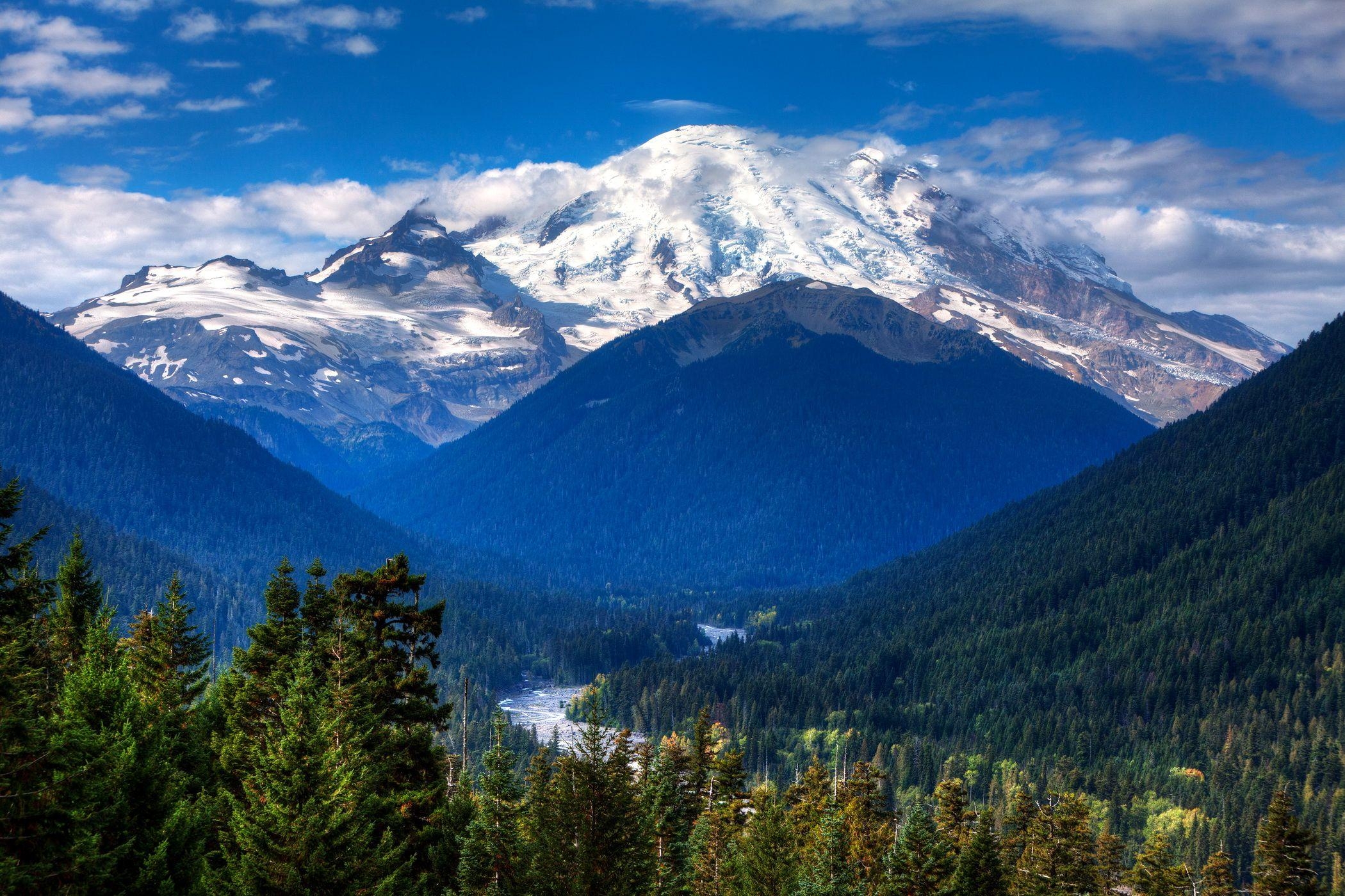 2100x1400 image Mount Rainier Park USA Washington Nature Mountains, Desktop