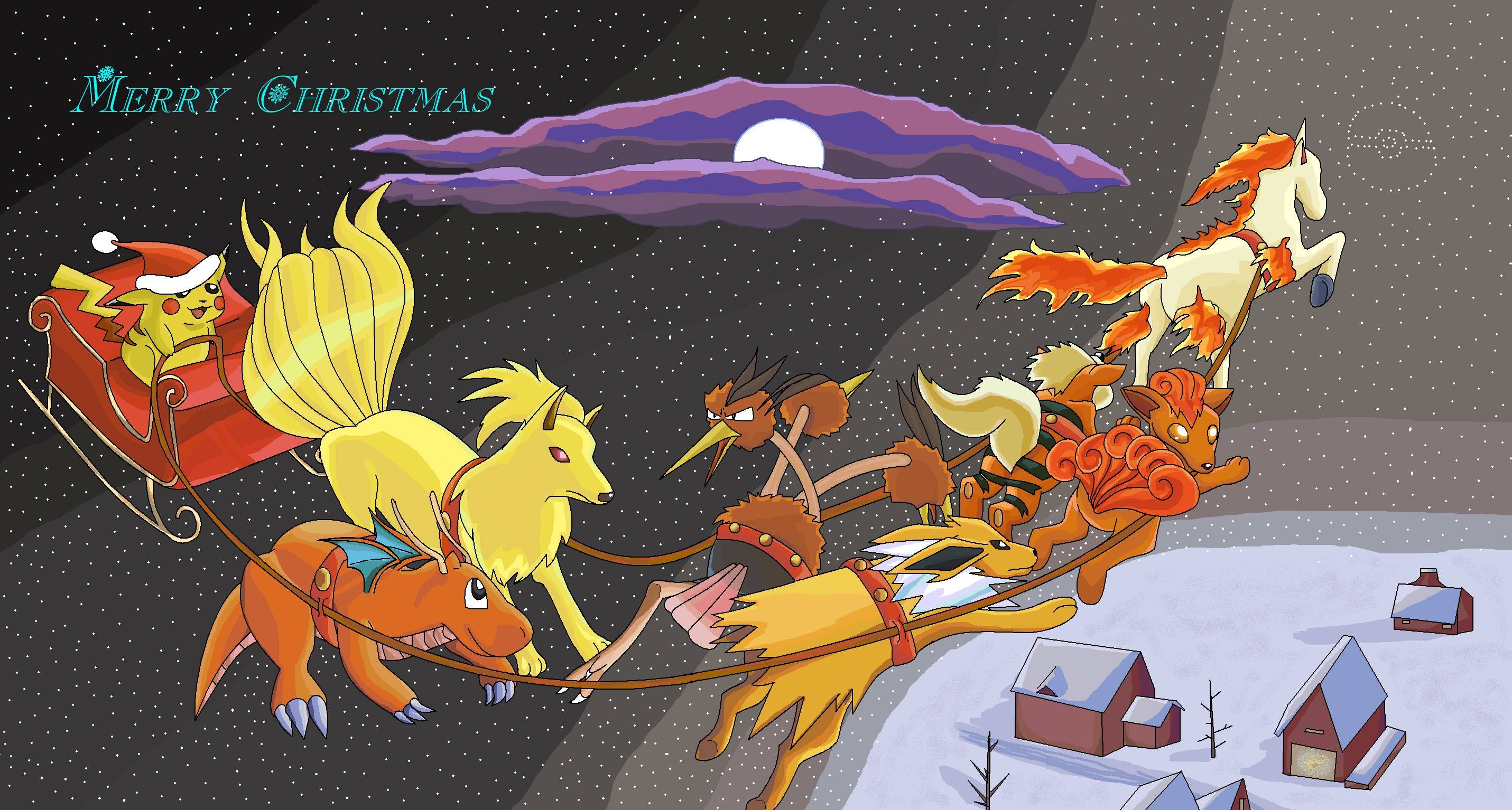 2870x1540 Pokemon Christmas Wallpaper, Desktop