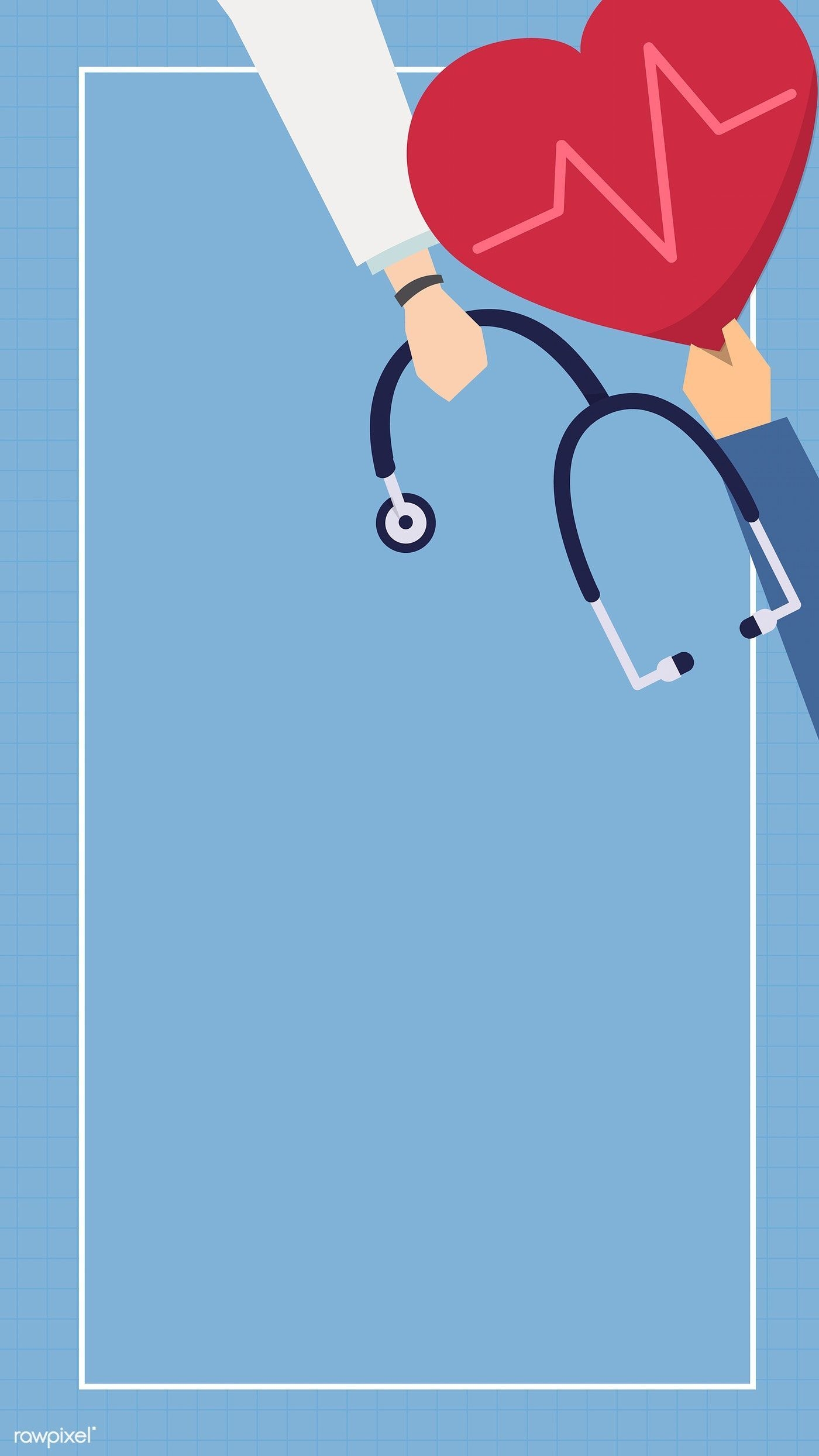 1400x2490 Download premium vector of Doctor and hospital themed phone background vector by Kappy about stethoscope, instagram story doctor, medical heart, doctor phone, and story doctor 2224630, Phone