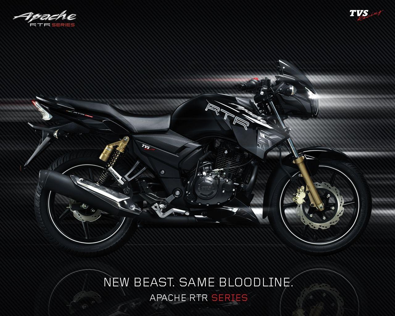 1280x1030 TVS Apache RTR 180 Side View 'Black', Desktop