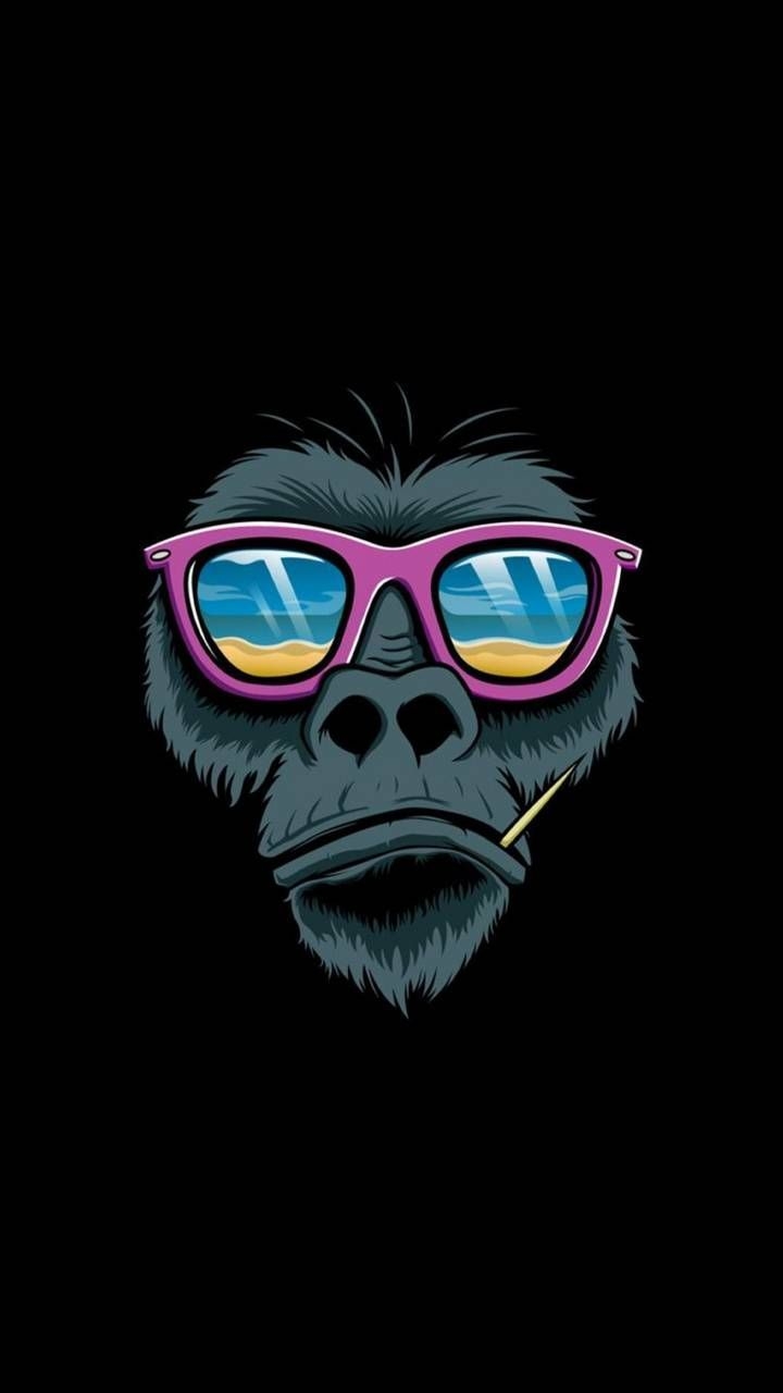 720x1280 Download Cool Monkey wallpaper by P3TR1T now. Browse millions of popular 1080p Wallpape.. Cool background, Monkey wallpaper, Whatsapp dp, Phone